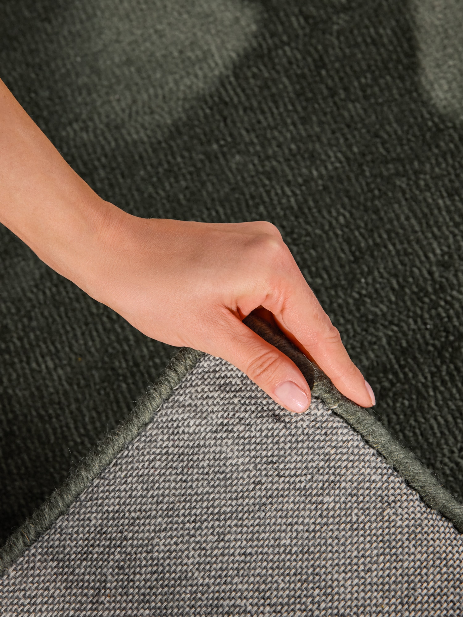 Villeroy & Boch Tapis »Wollteppich Kari« Rectangulaire 17 mm Höhe Handgewebt, Wolle, Bordüre, Einfarbig, Läufer, Wohnzimmer, Modern