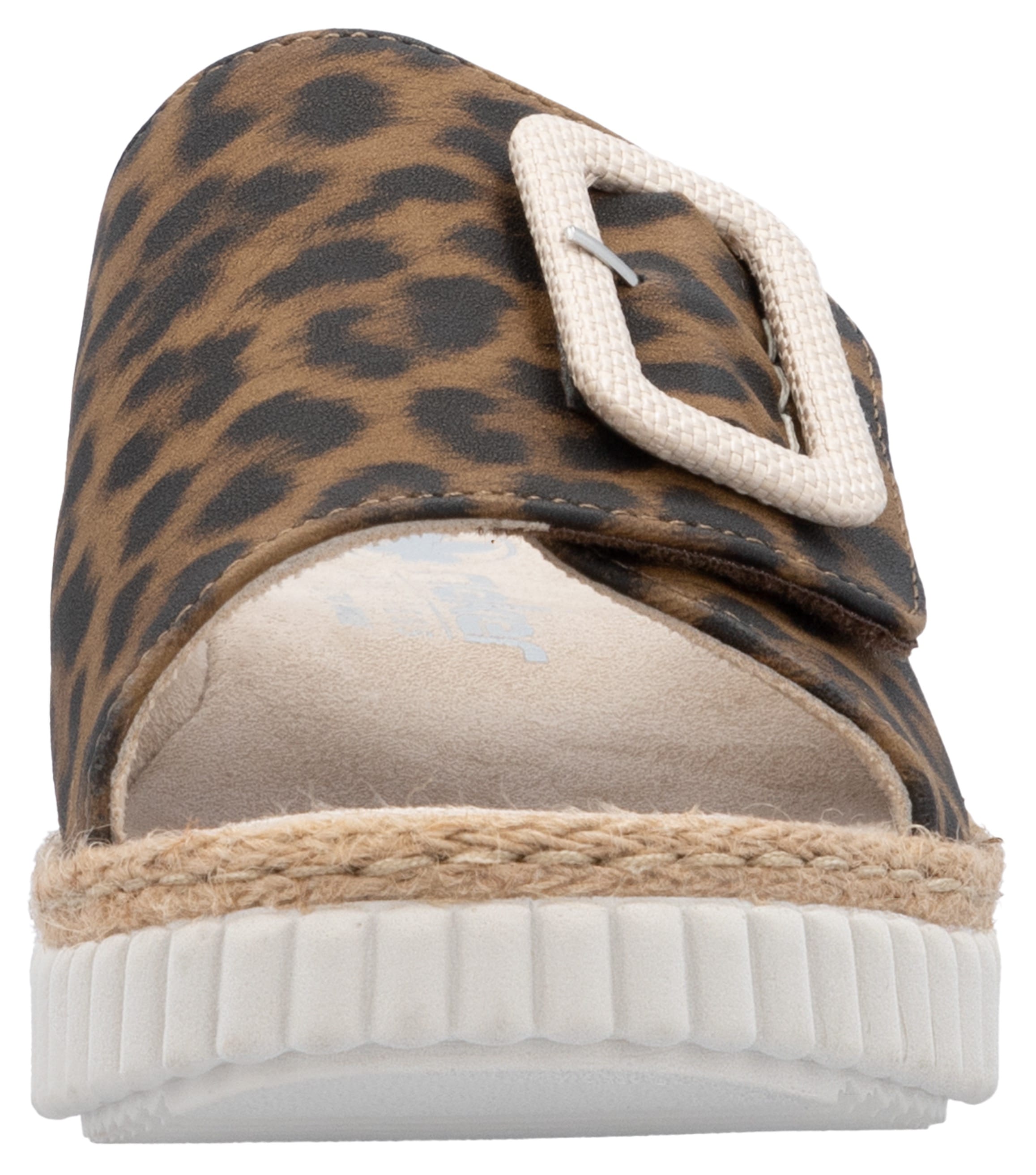 Rieker Pantolette  Sommerschuh, Strandschuh, Urlaubschuh, Hausschuh mit Klettverschluss