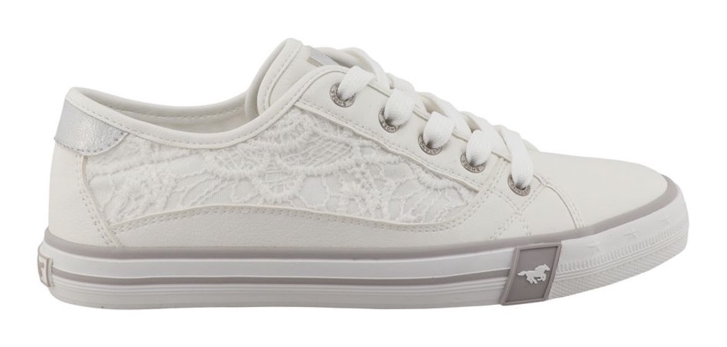Mustang Shoes Sneakers »Winona«  chaussure de loisirs, chaussure basse, à lacets avec broderie macramé