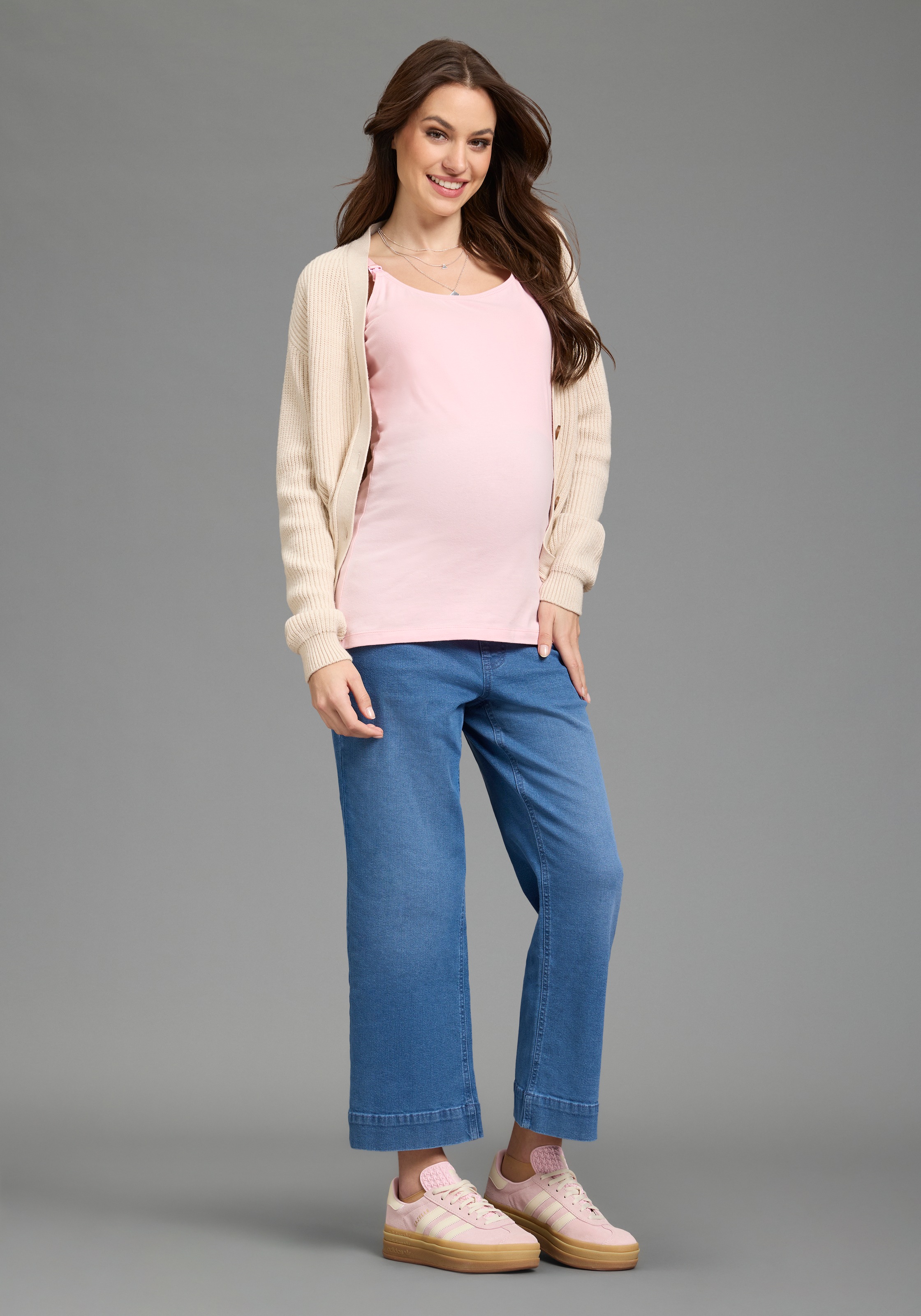 Neun Monate T-shirt de grossesse »3er Pack Umstands Tops« Packung, 3, 3 pièces ohne Ärmel, mit Rundhalsausschnitt, mit Stillmöglichkeit