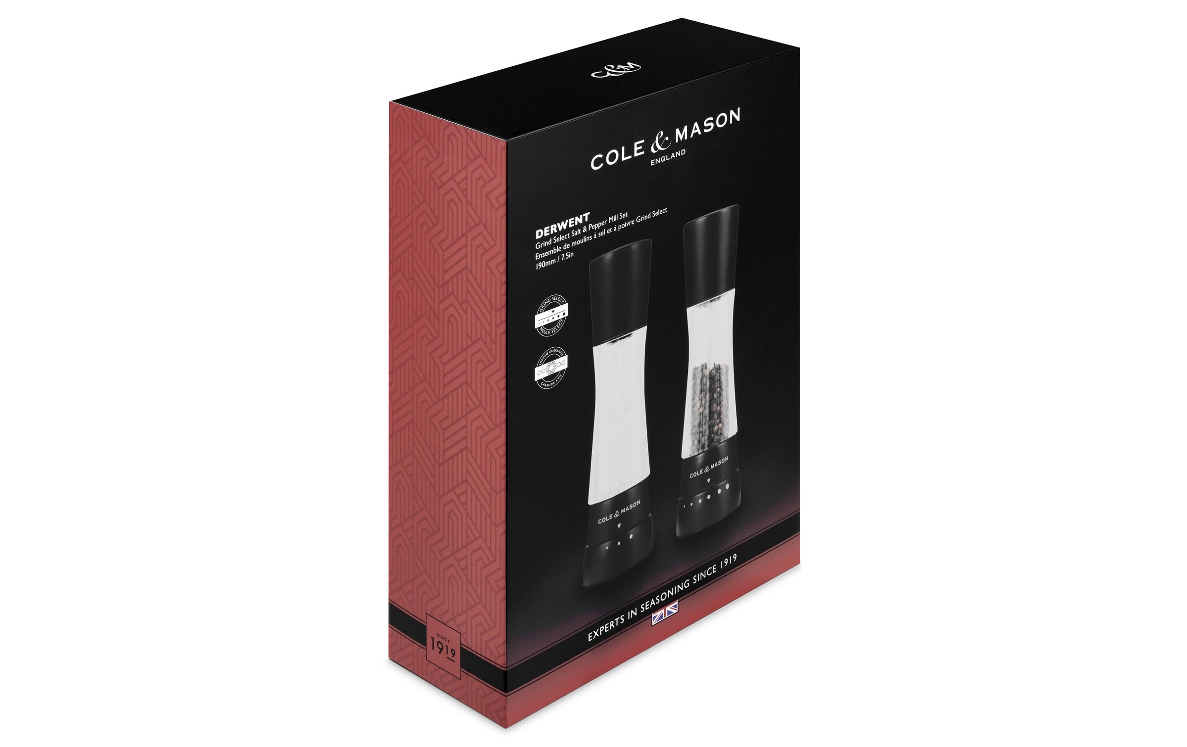 Cole & Mason Moulin à sel/poivre »Derwent 19 cm« Salz- und Pfeffermühlen-Set in Geschenkbox