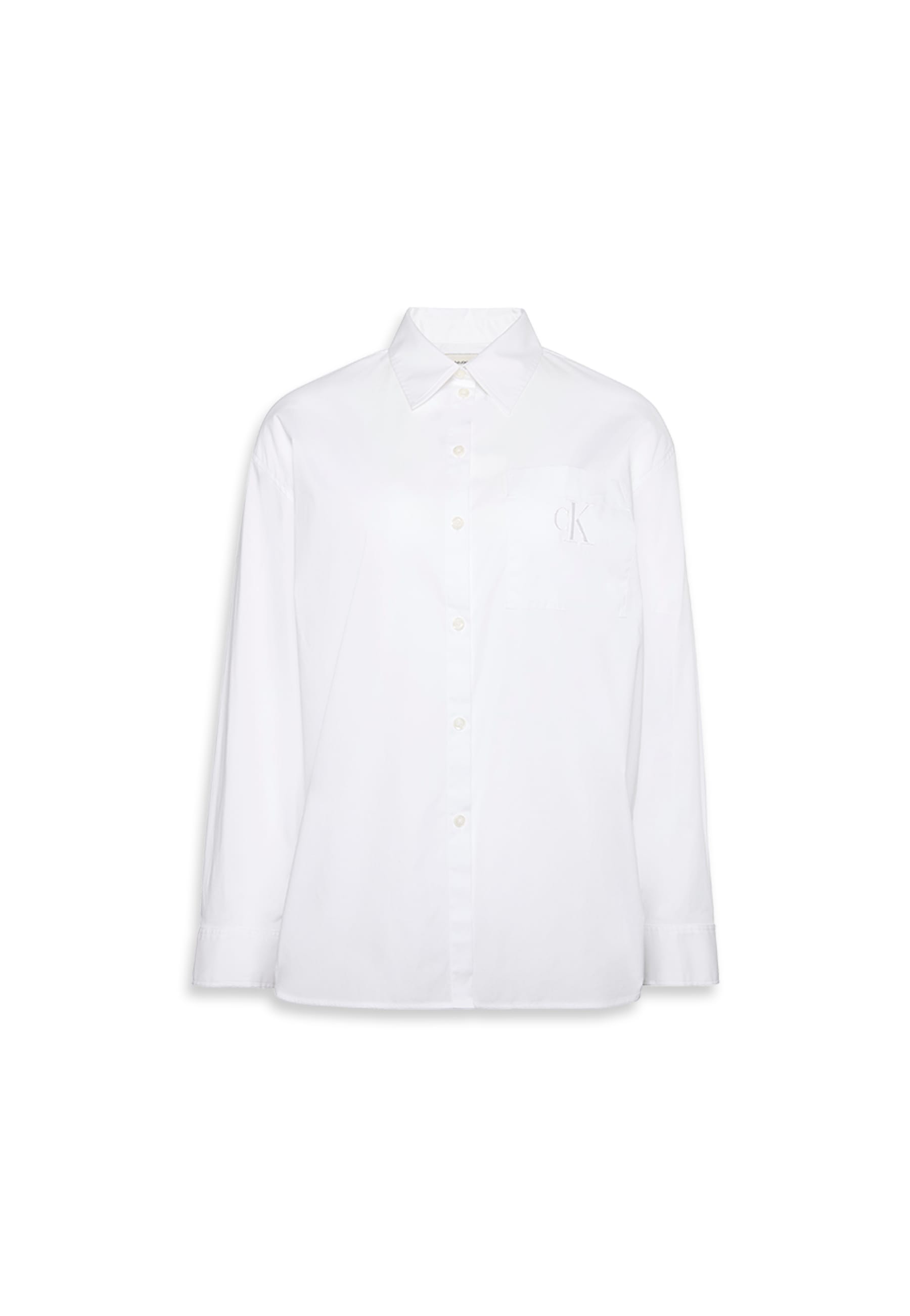 Calvin Klein Jeans Blouse chemise relaxte Passform, Stickerei auf der Brusttasche