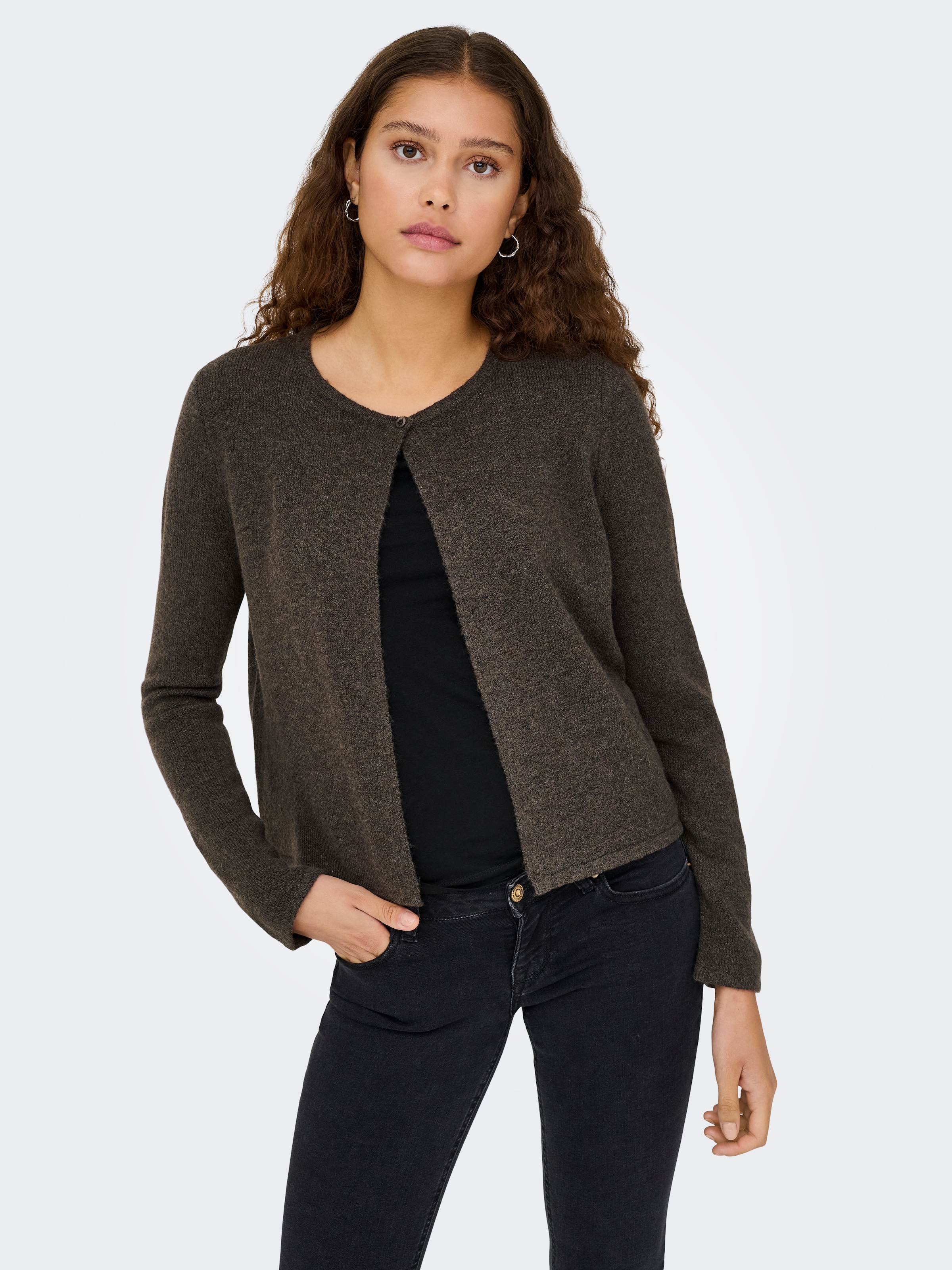 JDY Veste en tricot »JDYRUE LIFE L/S ONEBUTTON CARDI KNT NOOS« mélange de matériaux