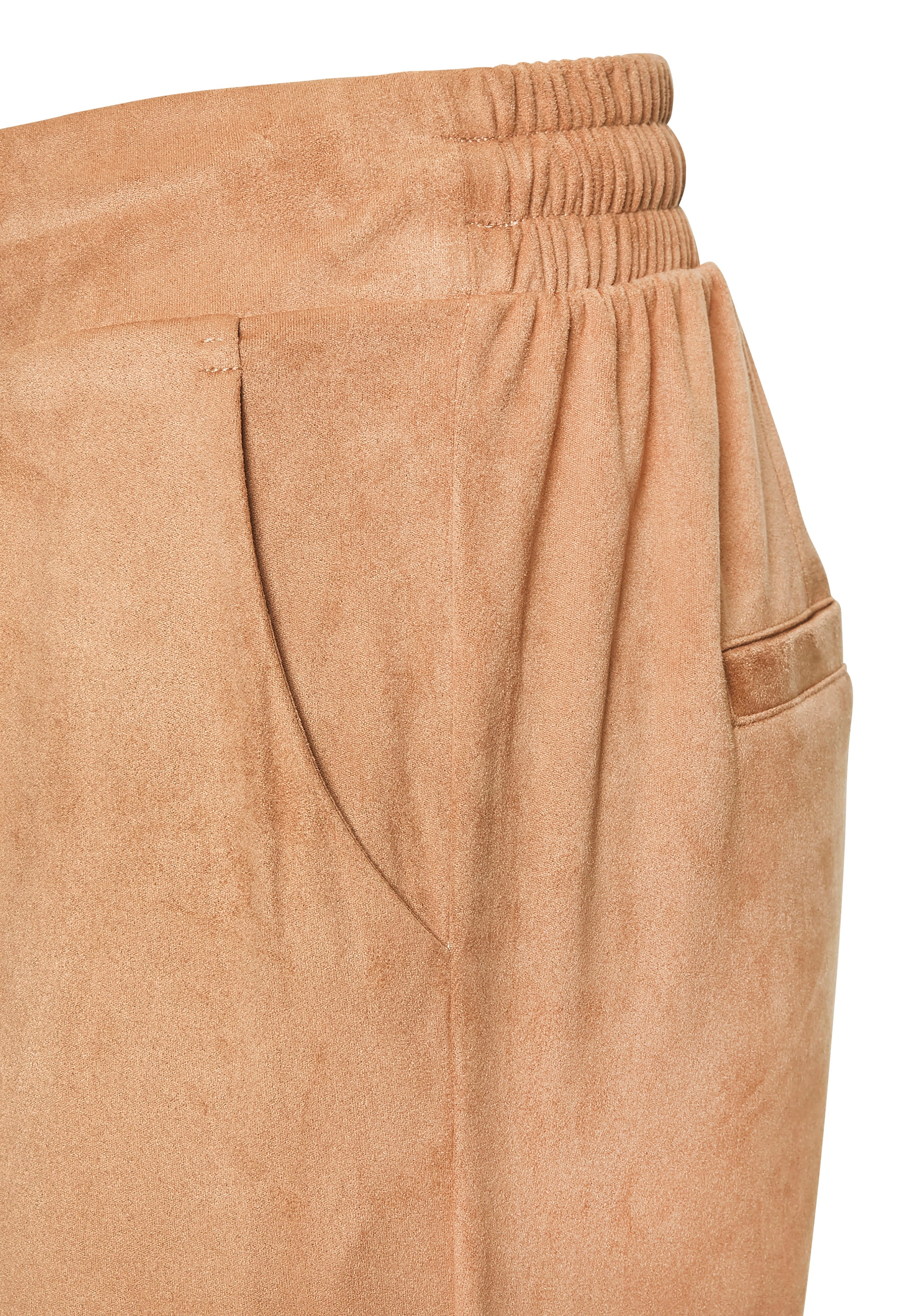 LASCANA Pantalon à enfiler  aus Velourlederimitat mit Taschen, bequeme Stoffhose, Gummizugbund