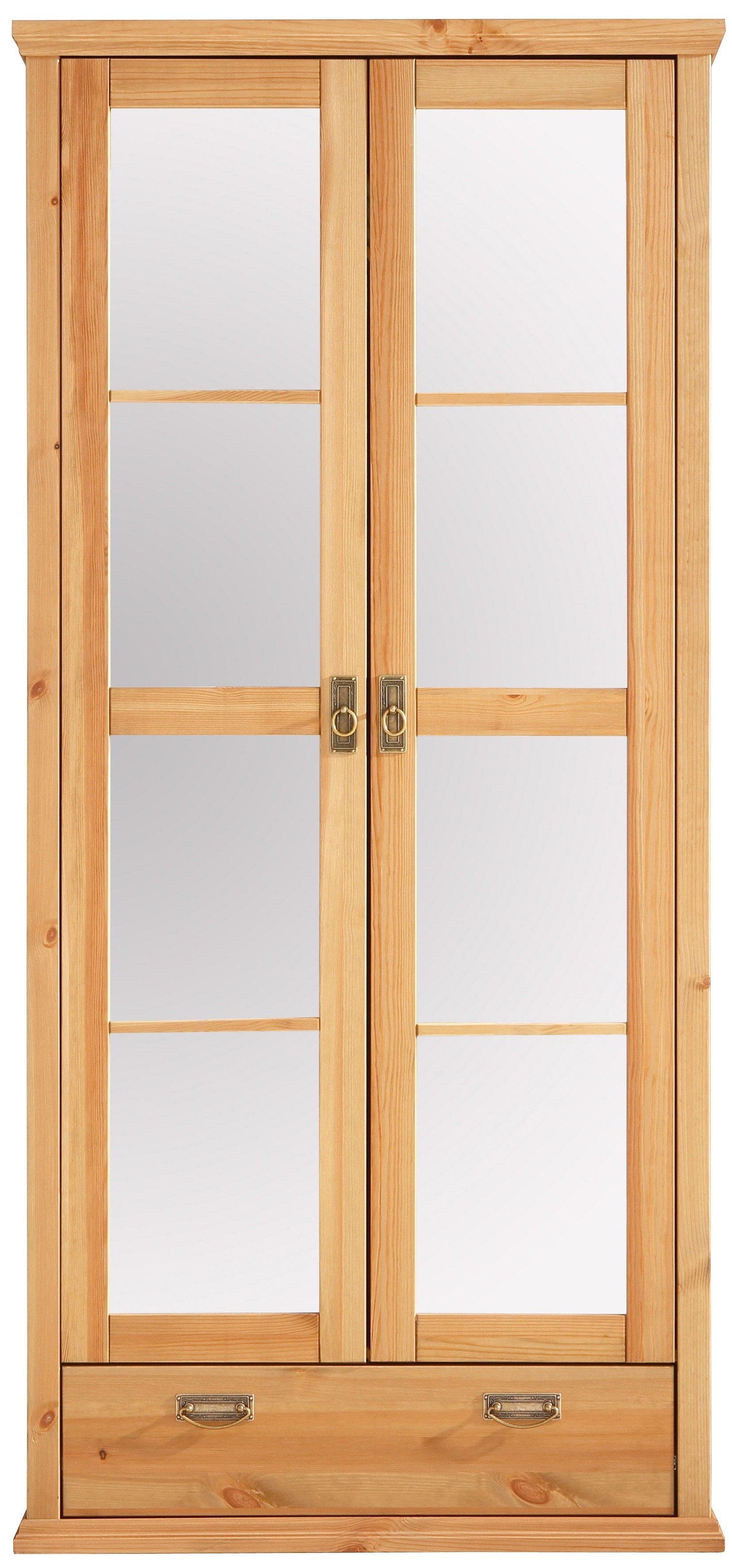 GOODproduct Kleiderschrank »Madrid« 3 Breiten: 90/164/245 cm  H/T ca.190/59 cm,  aus massiver Kiefer, in 3 Breiten mit Spiegeltüren