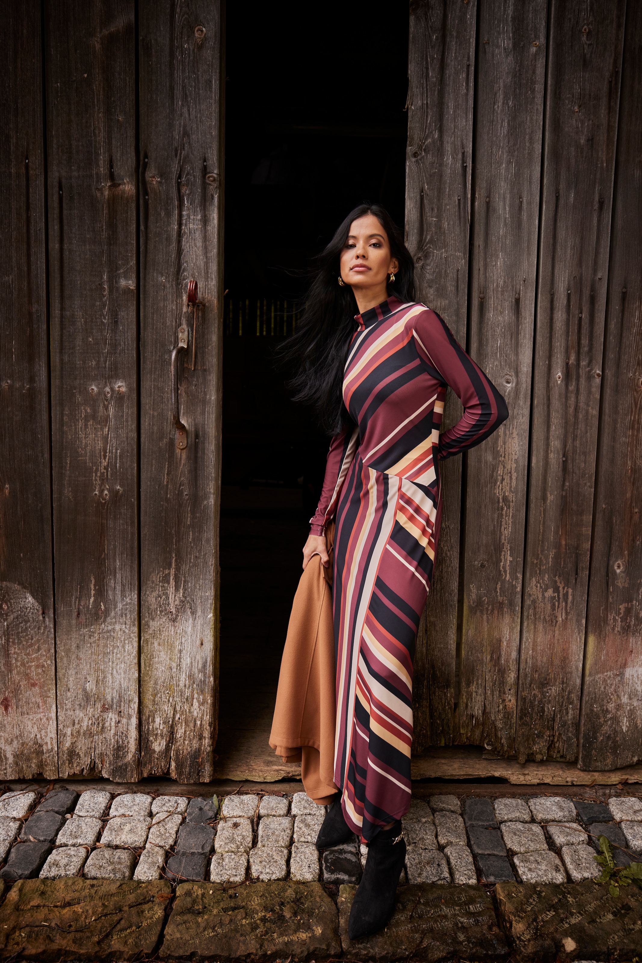Aniston SELECTED Outdoorjacke ohne Kapuze in weicher Woll-Optik - NEUE KOLLEKTION