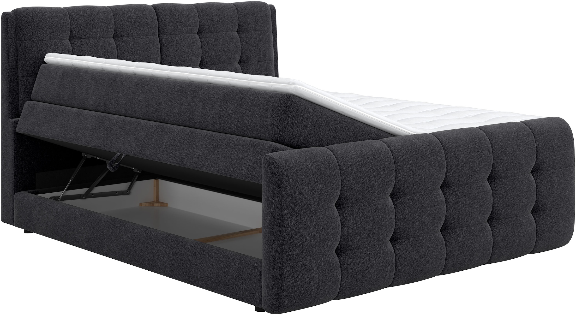 COTTA Lit boxspring »Fort mit Bettkasten, inkl. Topper« disponible en différentes largeurs (160cm, 180cm & 200cm)