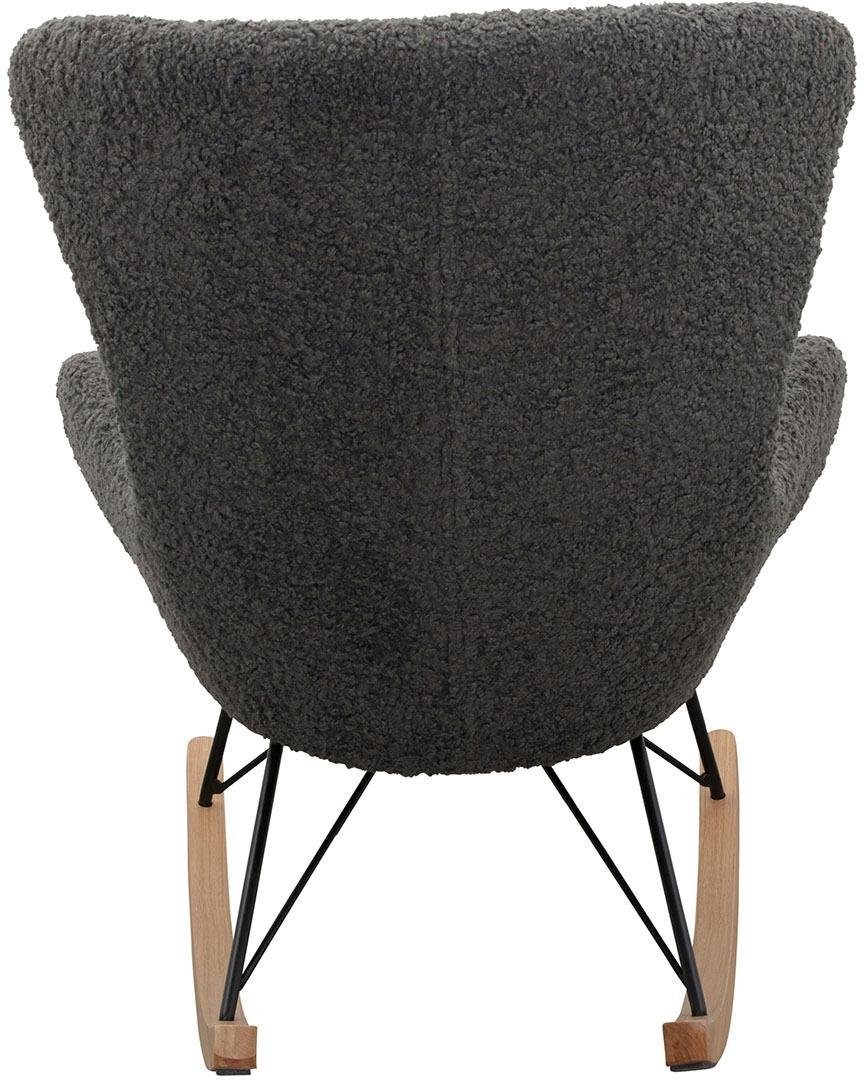 SalesFever Schaukelsessel »Entspannender Schaukelstuhl« In charmantem Teddyfell-Design