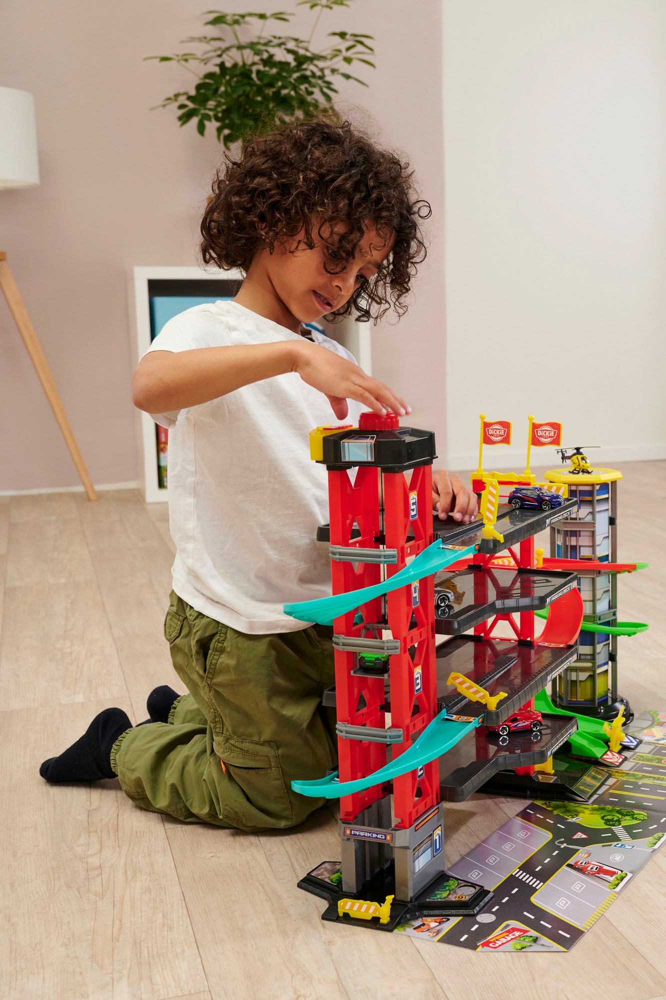 Dickie Toys Garage de parc de jeu »Parking Garage« inklusive 5 Fahrzeuge; mit Licht und Sound
