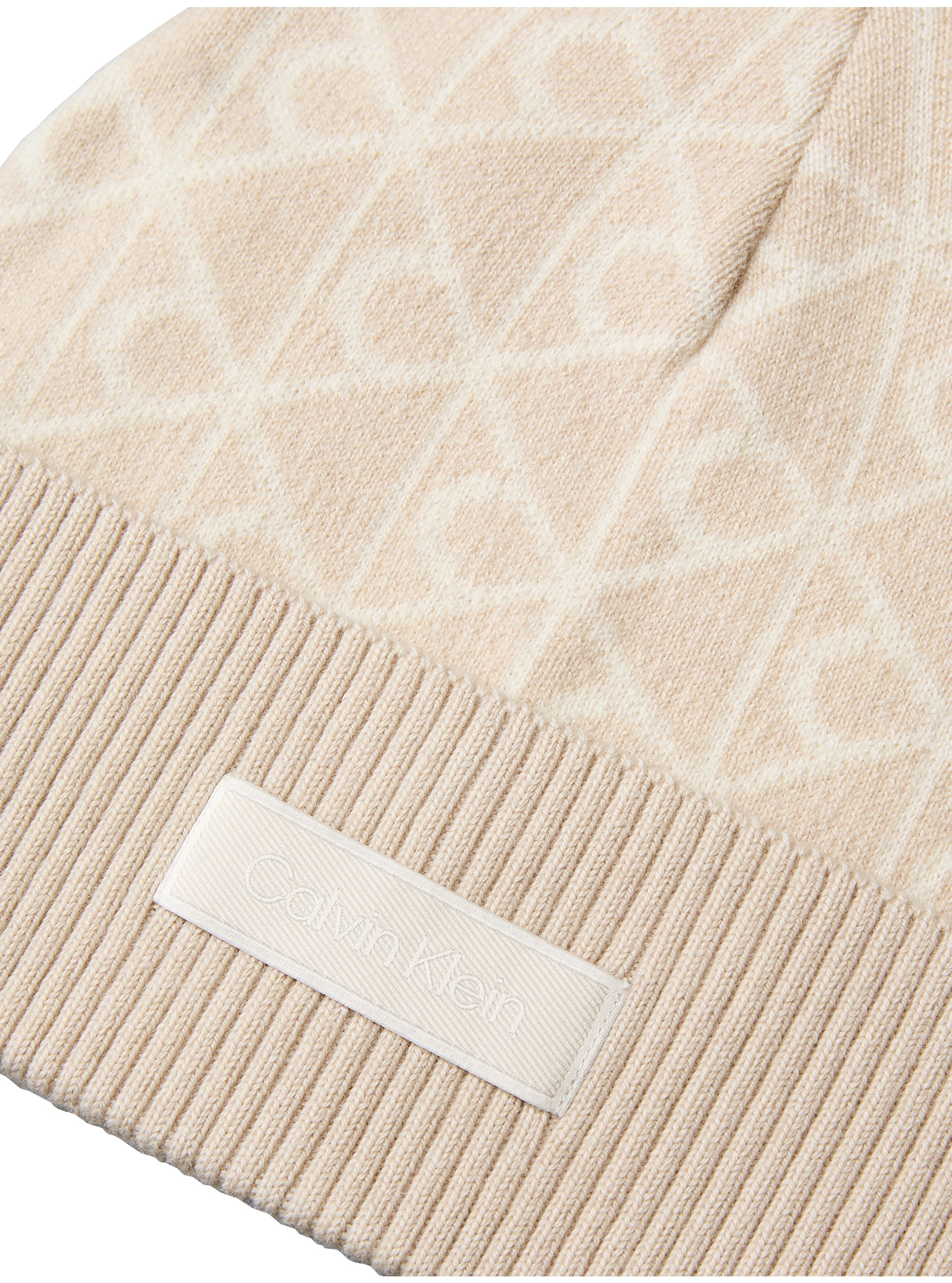 Calvin Klein Beanie »WOOL BEANIE« Regular fit mit Markenprint, Kaschmir-Anteil
