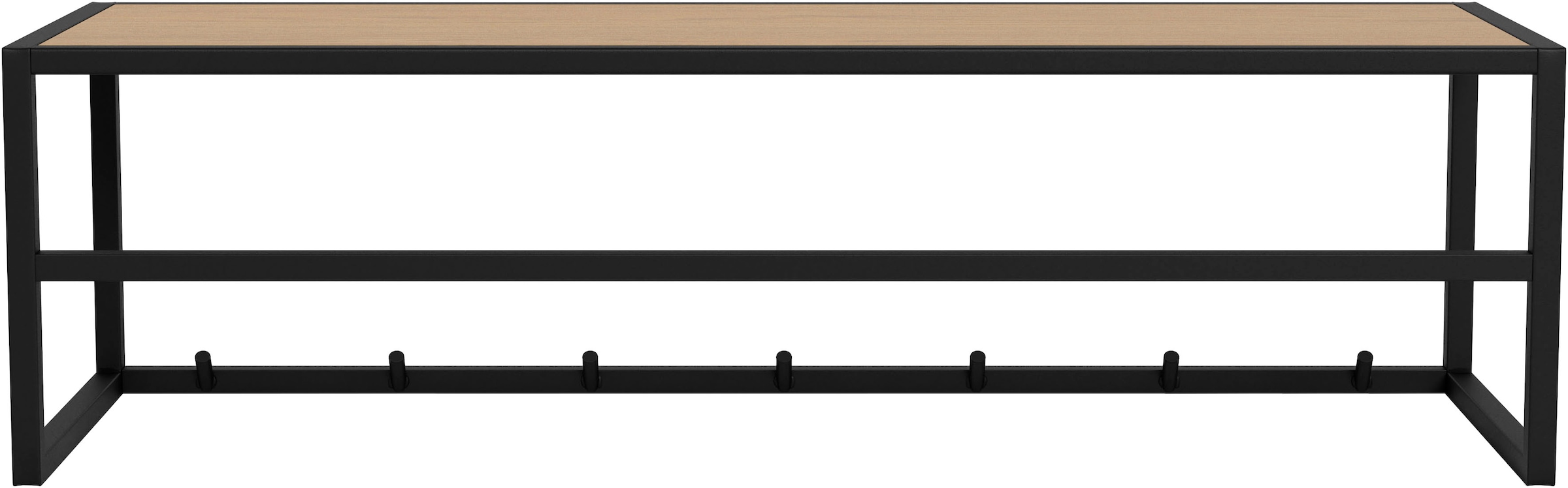 ACTONA GROUP Panneau de vestiaire »Seaford Garderobenpanel – modernes Kleiderhakenbrett« design gain de place avec cadre en acier & aspect chêne sauvage