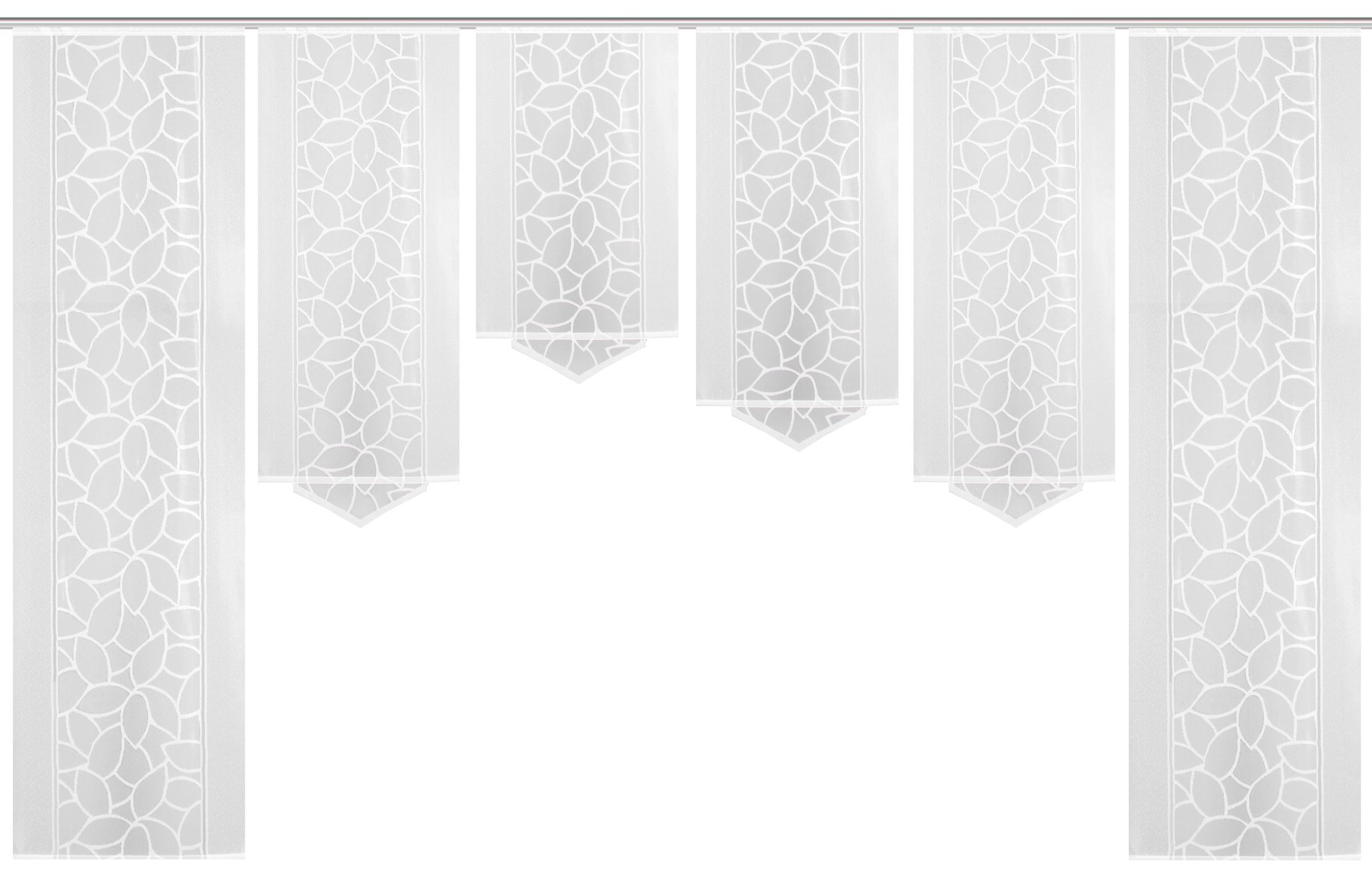 HOME WOHNIDEEN Rideau coulissant »JENNA« Velcro 6 cuis tlg. Schiebevorhang Jacquard Set