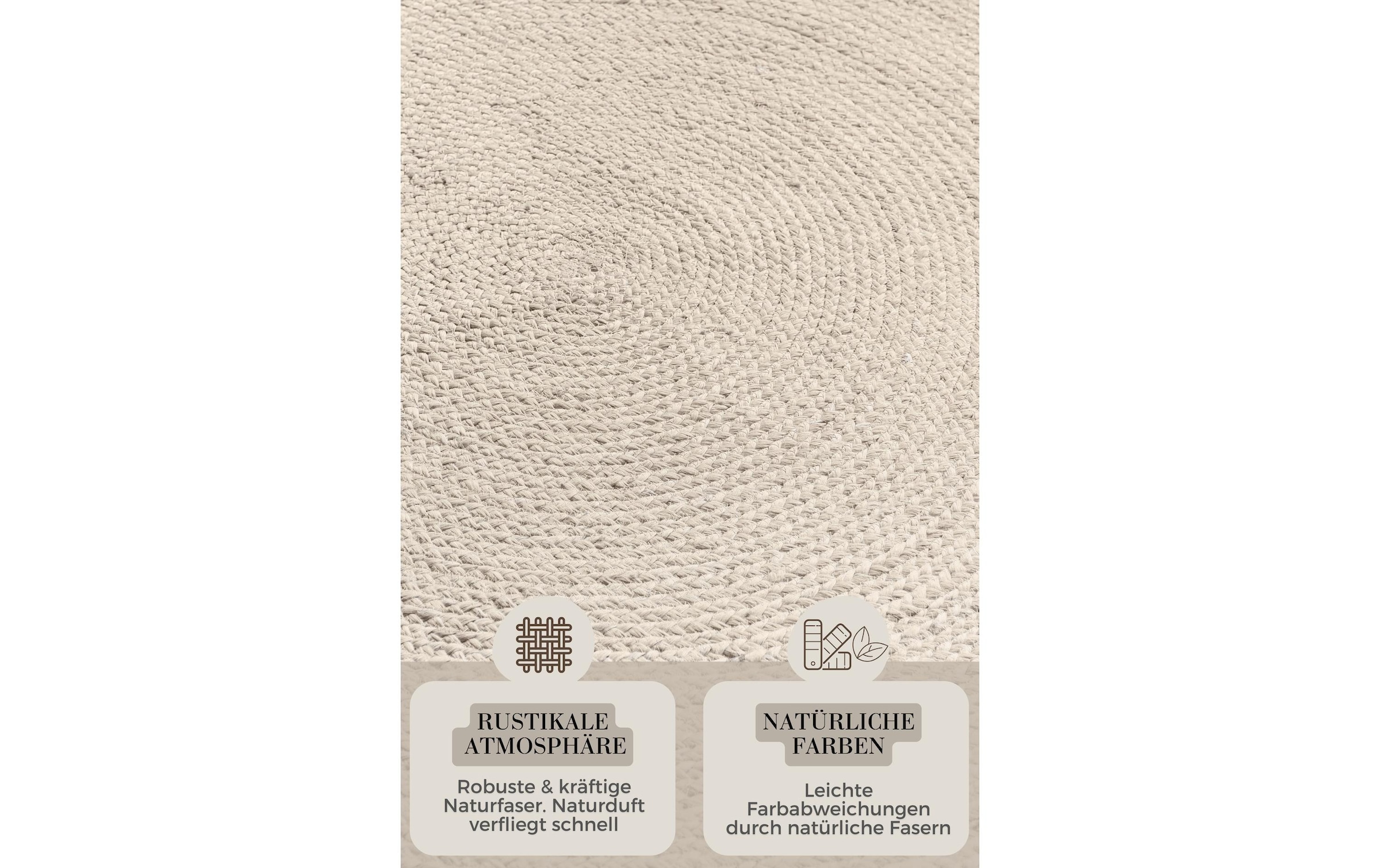HANSE Home Teppich »Rangpur Juteteppich, in rund und oval« oval 10 mm Höhe handgewebt, 100% Jute , Natur, Wohnzimmer, Flur, Boho, Skandi