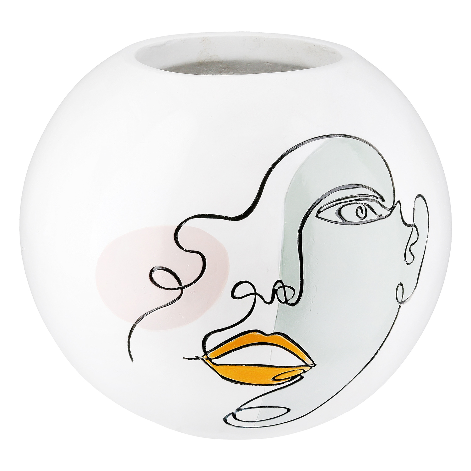 Casablanca by Gilde Vase de table »Kugelvase rund Voir weiss H. 21,5 cm«