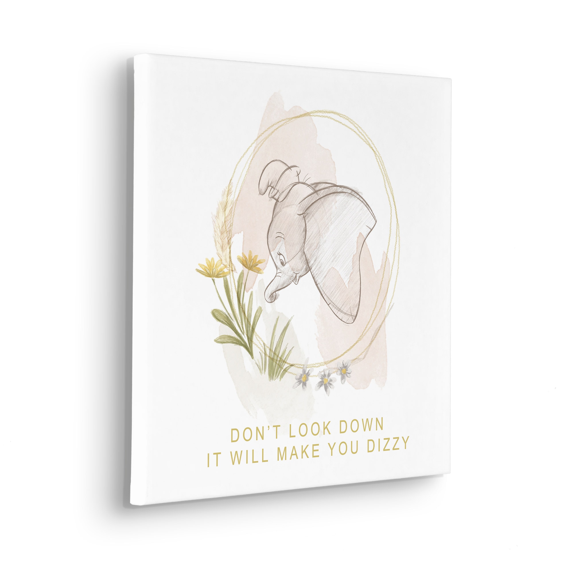 Komar Tableau sur toile »Disney Dumbo Don't Look Down« 1 cuis tlg. 40 x 40 cm (Breite x Höhe) - Kinderzimmer, Dekoration