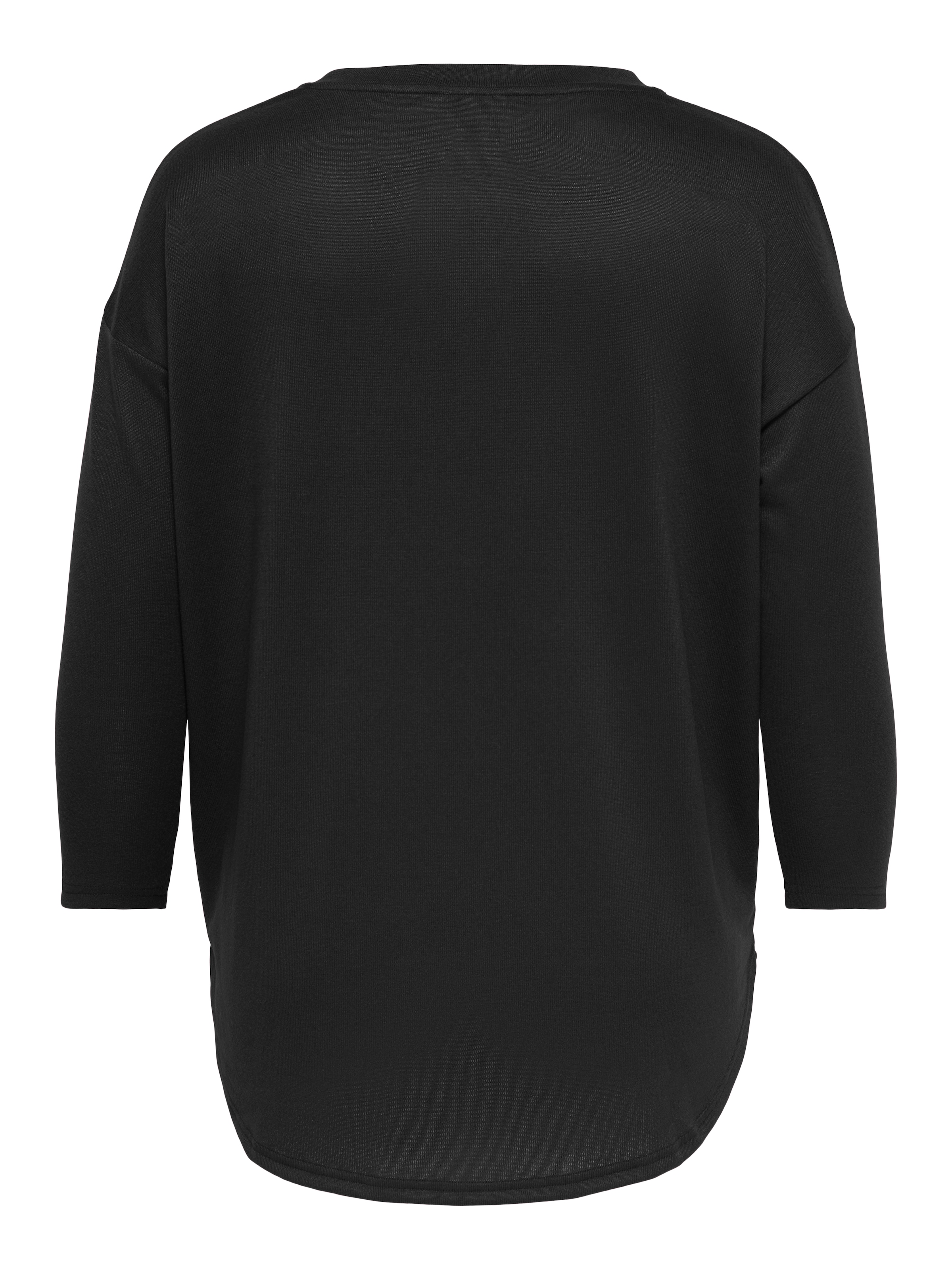 ONLY CARMAKOMA T-shirt en V »CARALBA L/S V-NECK DECO TOP JRS BF« fibre synthétique, coupe régulière