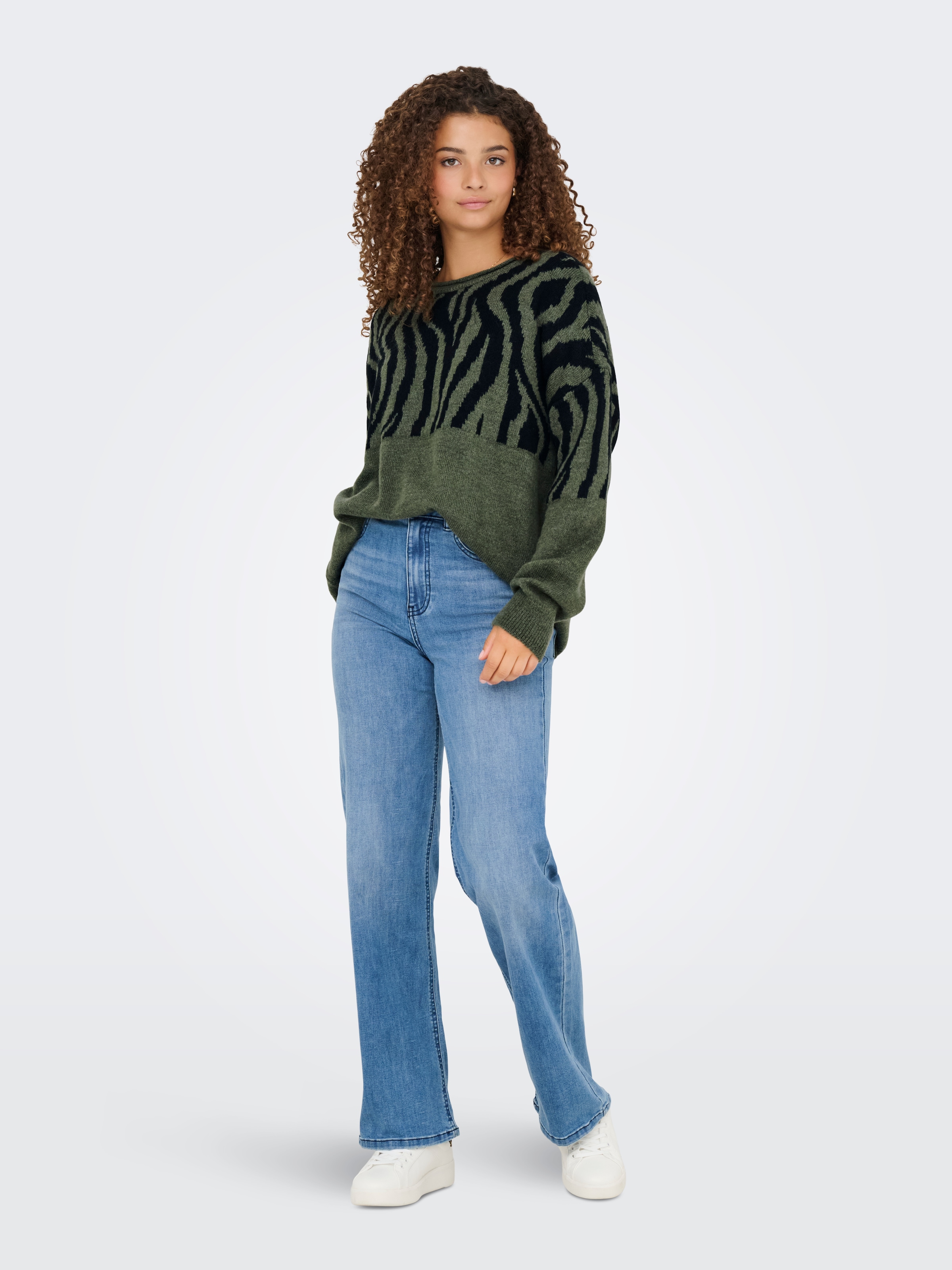 ONLY Pull à col rond »ONLJADE ANIMAL LS O-NECK NOOS KNT«