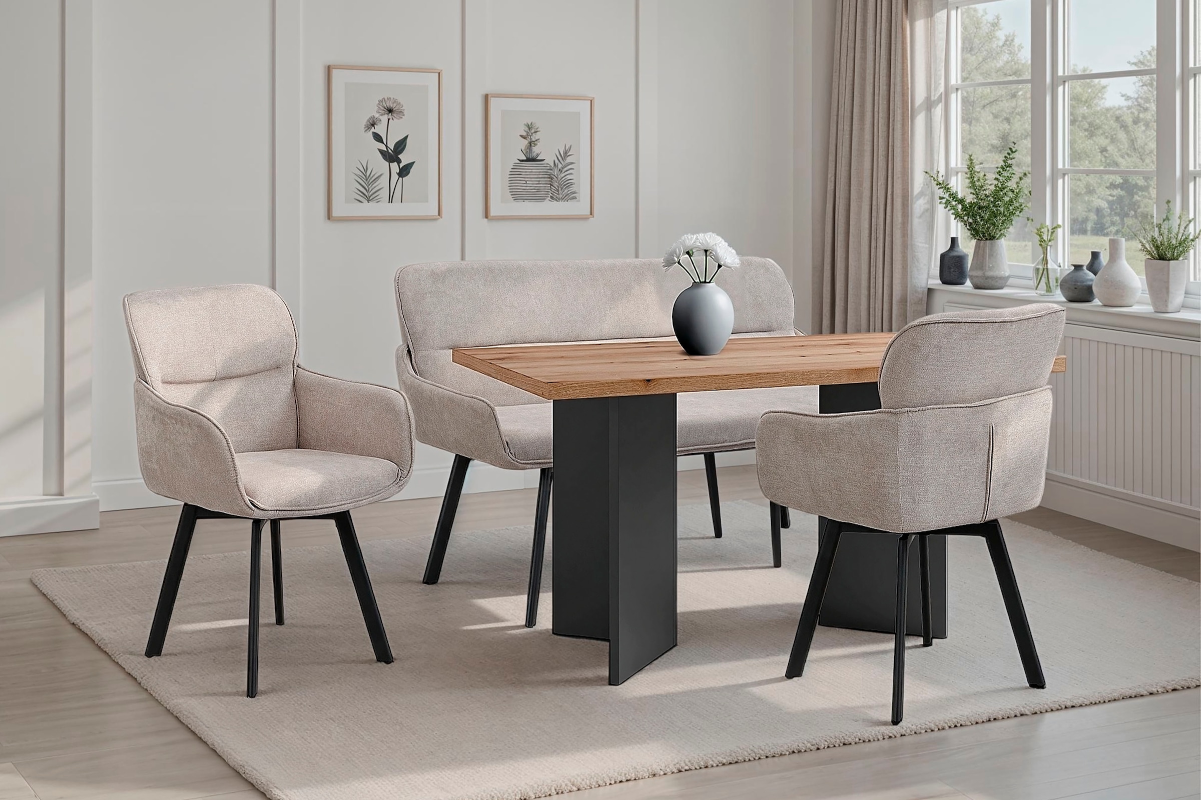 byLIVING Esszimmerstuhl »Rico« (Set) 2 Stk.360 Grad drehbar in verschiedenen Farben erhältlich