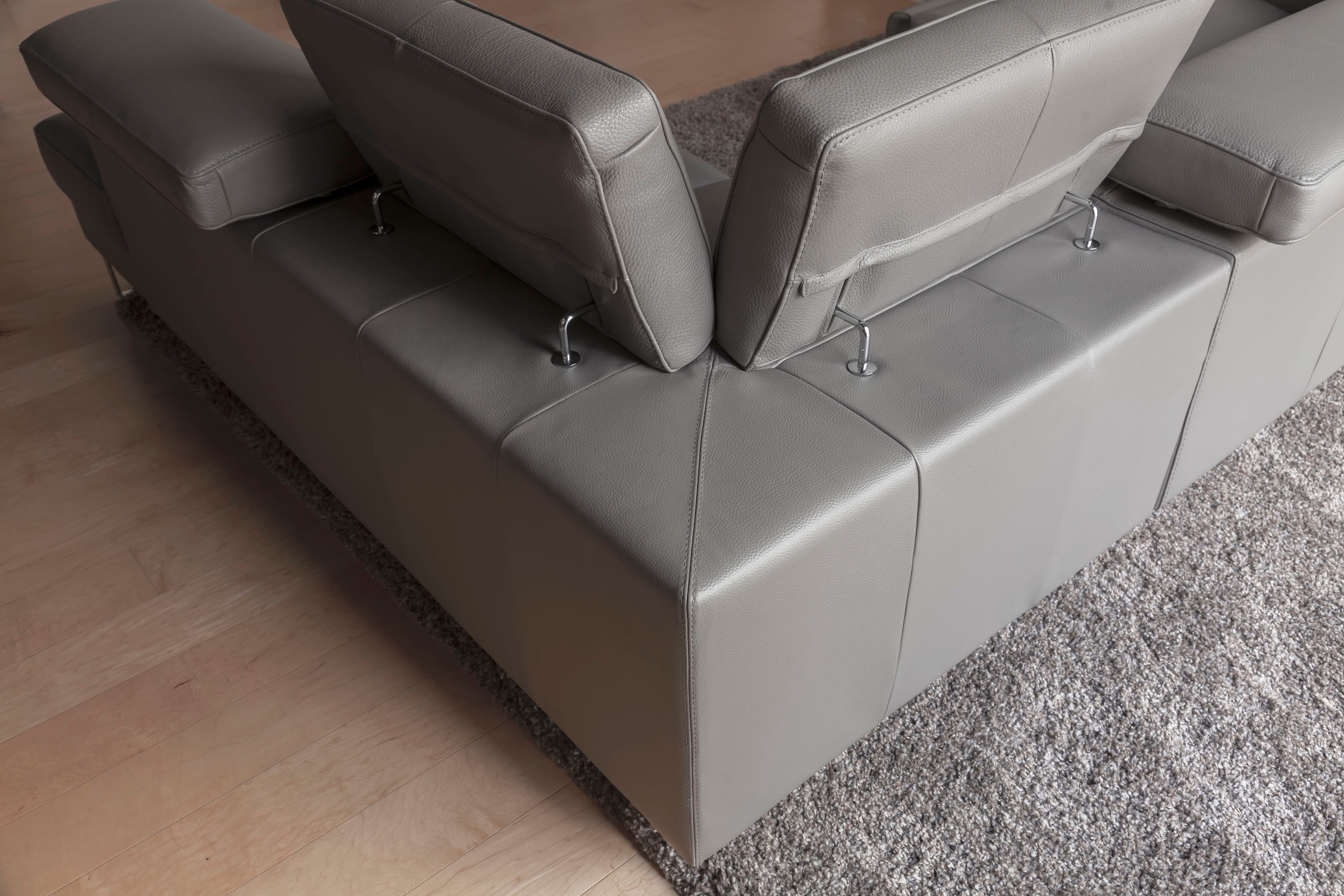 CALIA ITALIA Canapé d'angle »Pier, Design und erstklassiger Sitzkomfort im Einklang, L-Form« mit elektrischer Relaxfunktion, in hochwertigem Lederbezug