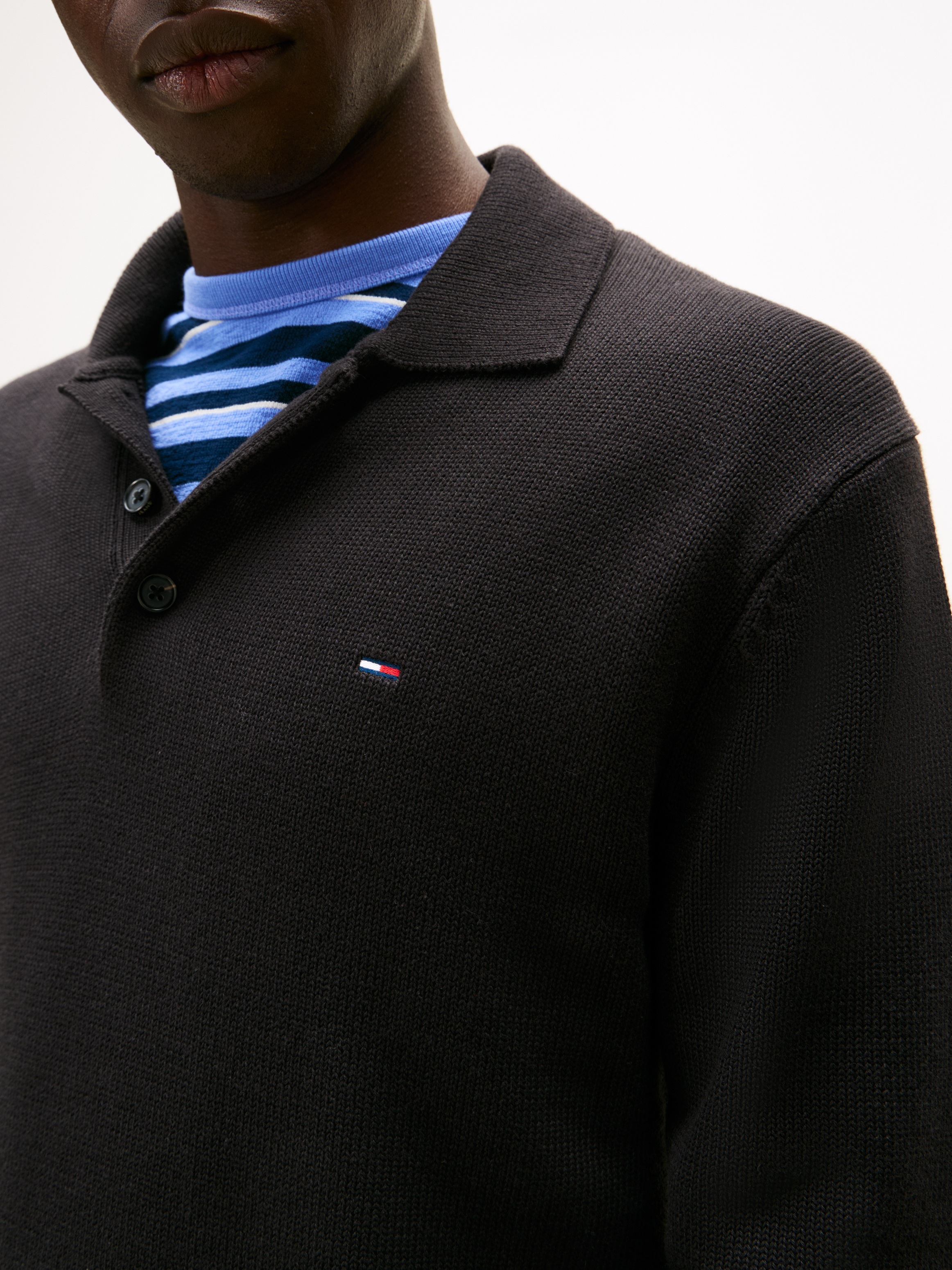 Tommy Jeans Pull à col polo »TJM ESSENTIAL POLO« slim fit, Feinstrick