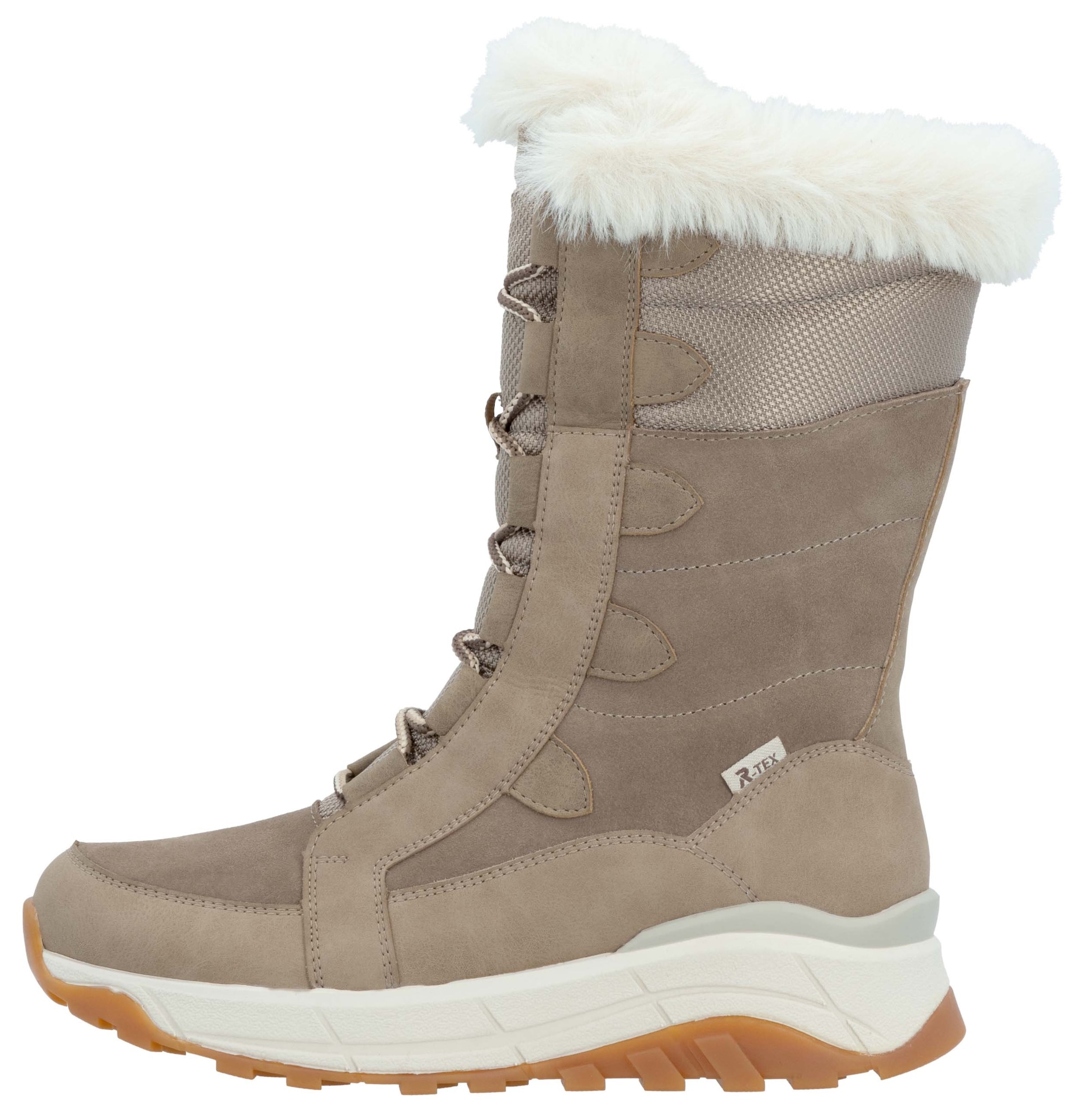 RIEKER Sport Winterboots  , Schneeboots, Winterboots mit Lammwollfutter, Fiber Grip Laufsohle