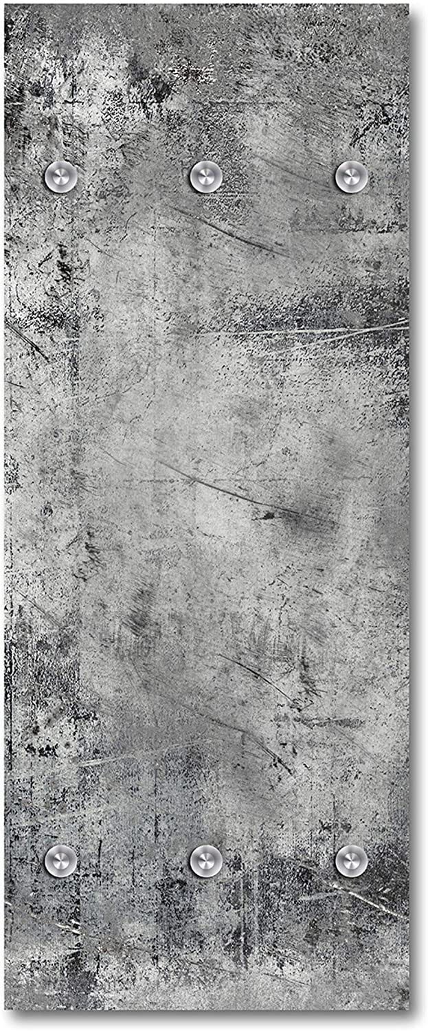 queence Garderobenleiste »Brushed Grey« Wand Garderobe, wischtechnik, Beton Optik, grau, platzsparend, modern