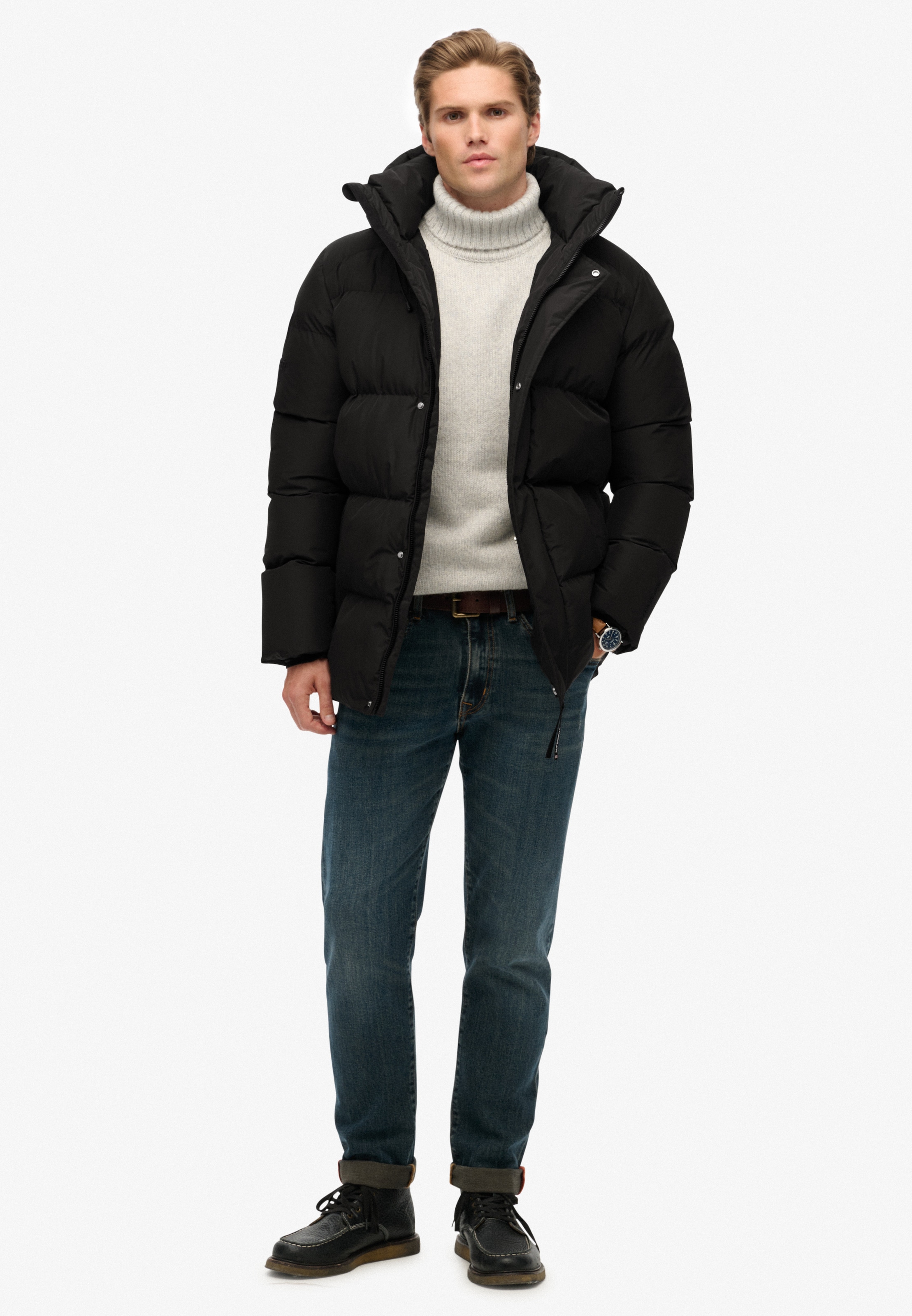 Superdry Veste matelassée »HOODED 5 BAFFLE SPORTS PUFFER« mit Kapuze Kunstfaser, relaxed fit