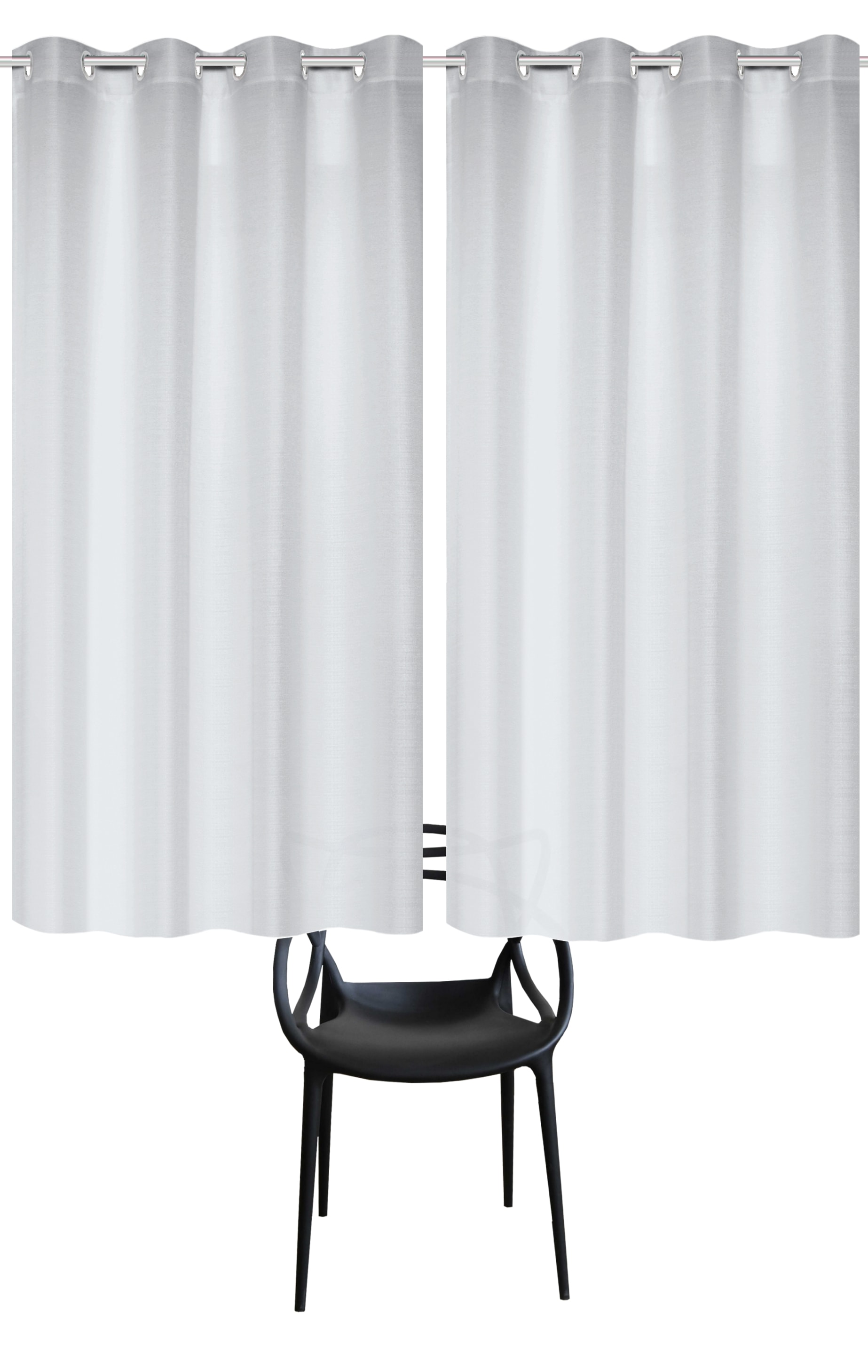 Home Basics Rideau »BENOGA 2er SET« Œillet 2 cuis tlg. ENSEMBLE, écharpe à œillets, uni, structure décorative