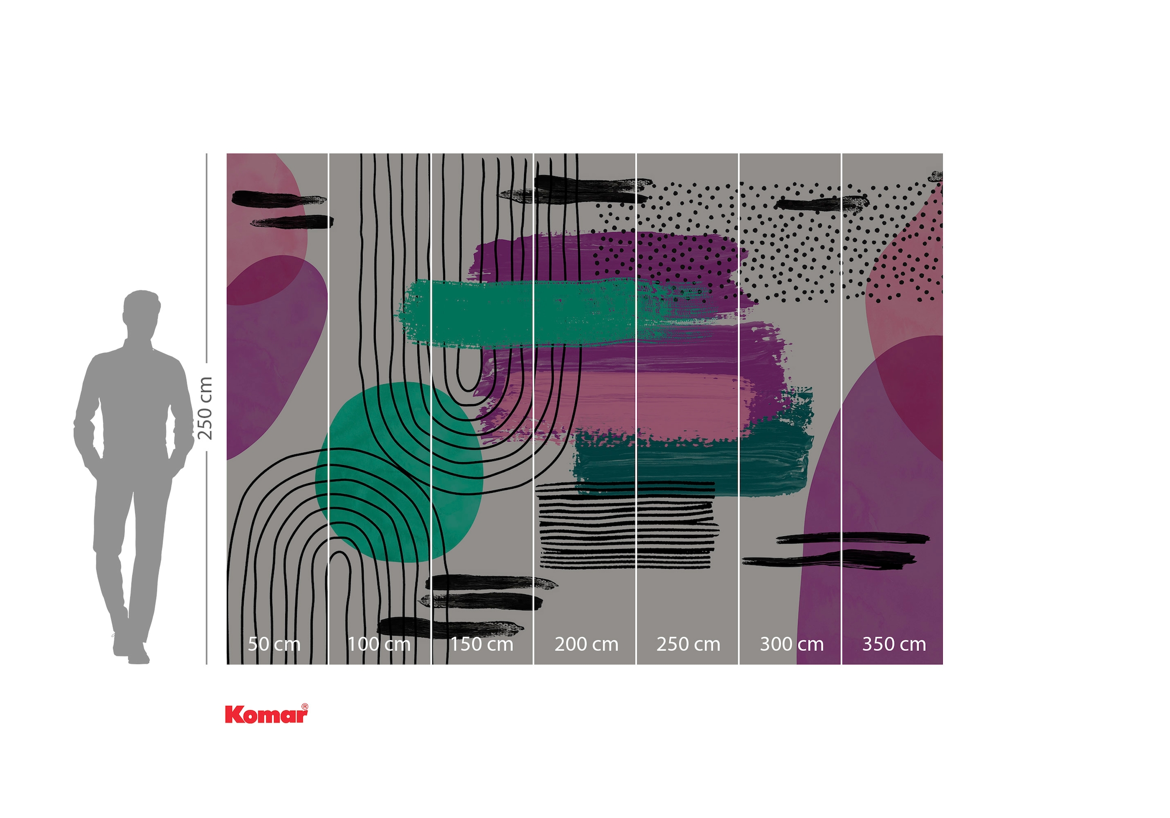 Komar Fototapete »Komar Vlies Fototapete - La Boum  - Grösse 350 x 250 cm« bedruckt glatt