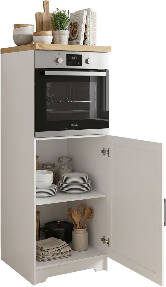 Home affaire Four/réfrigérateur encastrable »Meliss« aus massiver Kiefer, Breite 60 cm, Soft-Close-Funktion