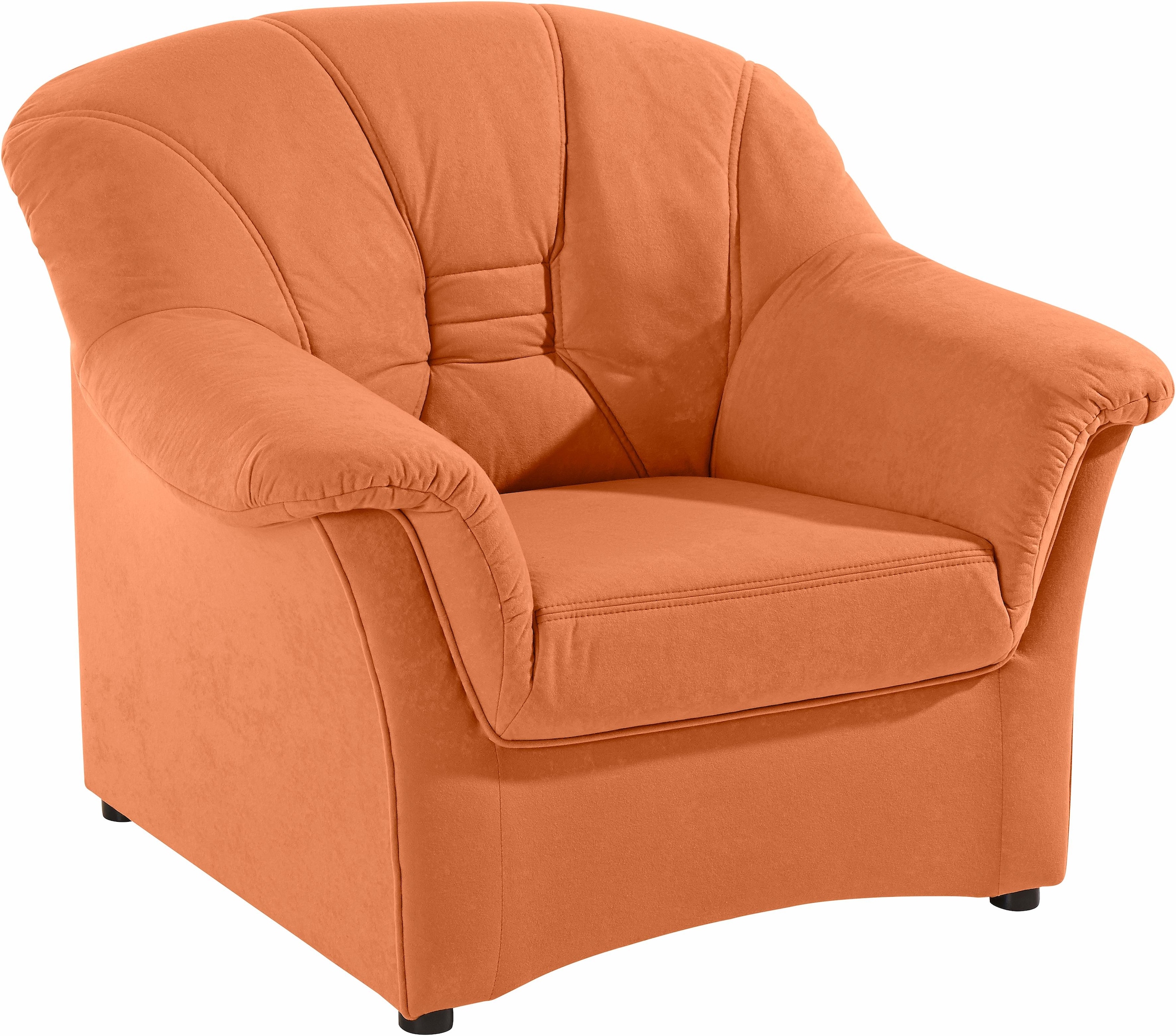 DOMO collection Sessel »Elva, zeitlose Formensprache, elegante Rückensteppung« wahlweise mit Federkern