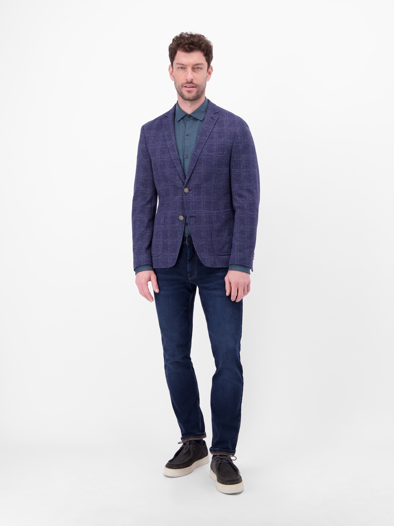 LERROS Chemise à manches longues »Jerseyhemd mit 2-Knopf-Manschette und Kentkragen«