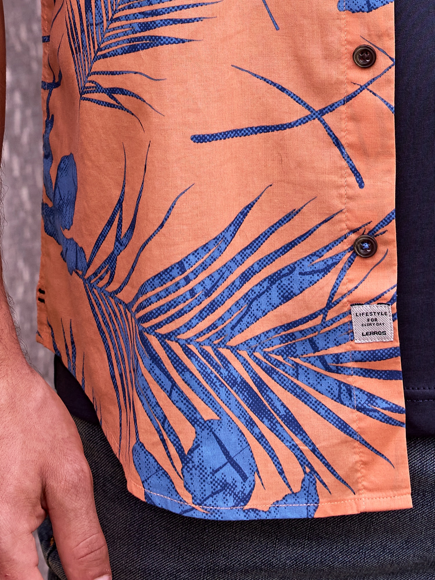 LERROS Chemise à manches courtes »Kurzärmeliges Herrenhemd, Hawaiian-Style«