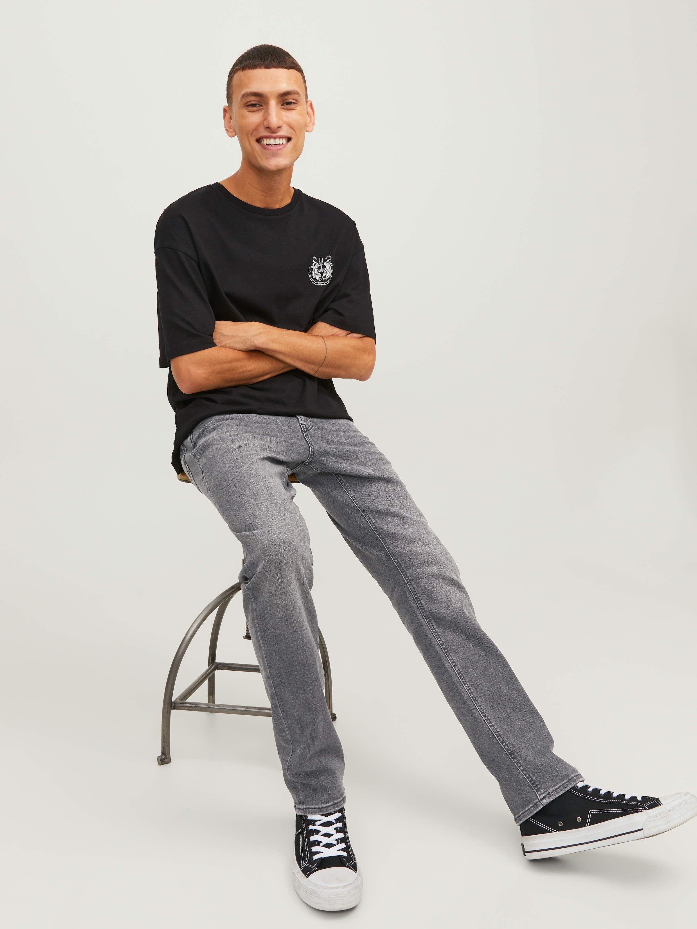 Jack & Jones Slim-fit-Jeans »JJIGLENN mit Used-Look und Stretchkomfort« Abriebeffekte, modisch, slim fit, Baumwollmischung