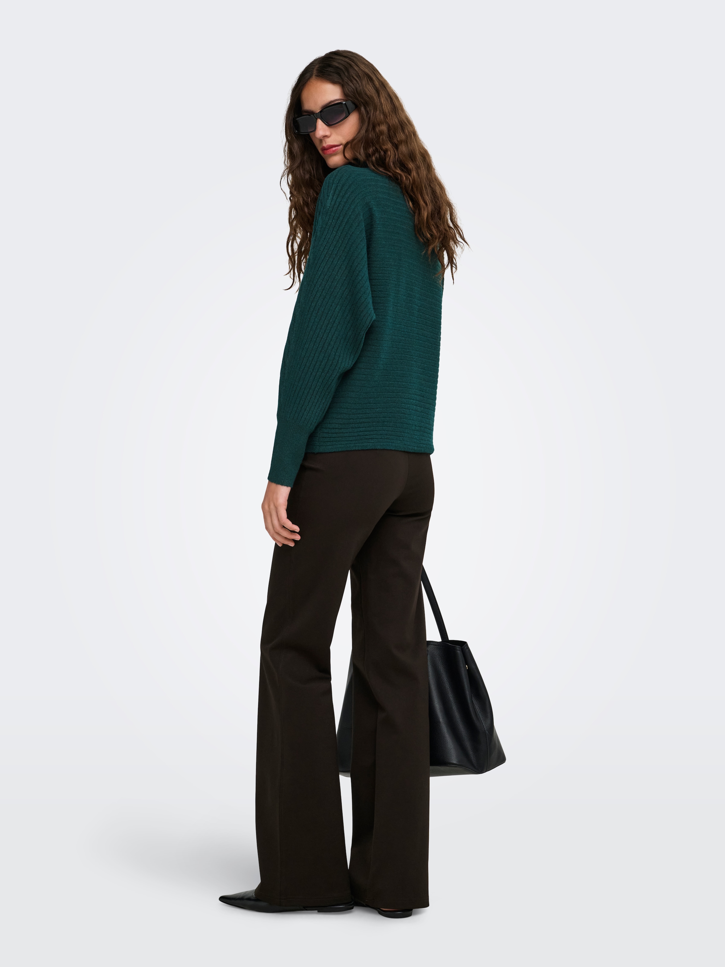 ONLY Pull à col roulé »ONLWINNIE LS ROLLNECK CS KNT« Mélange de matières, stretch, coupe régulière