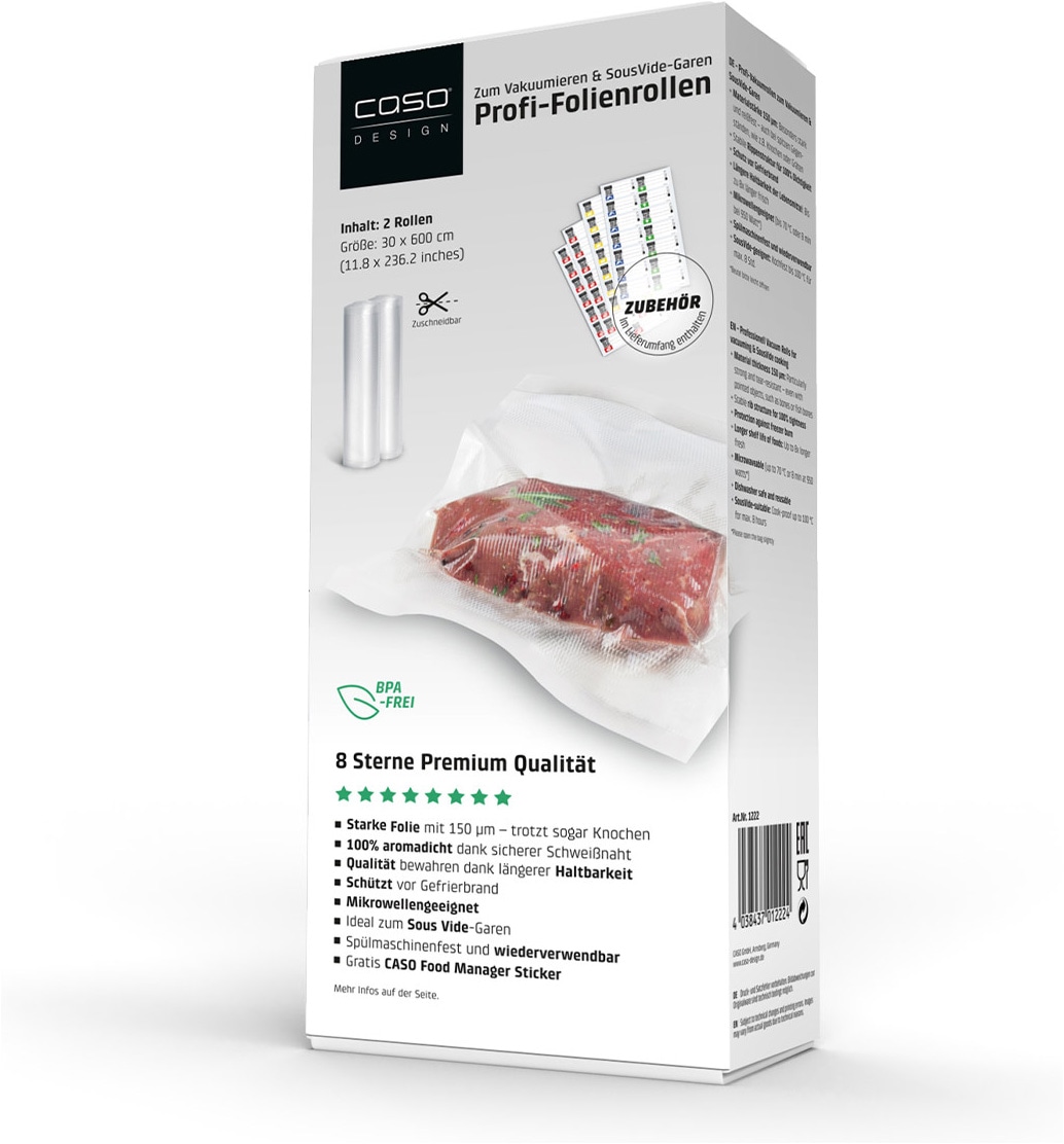Caso Rouleaux de film sous vide »1222« 2 Stück