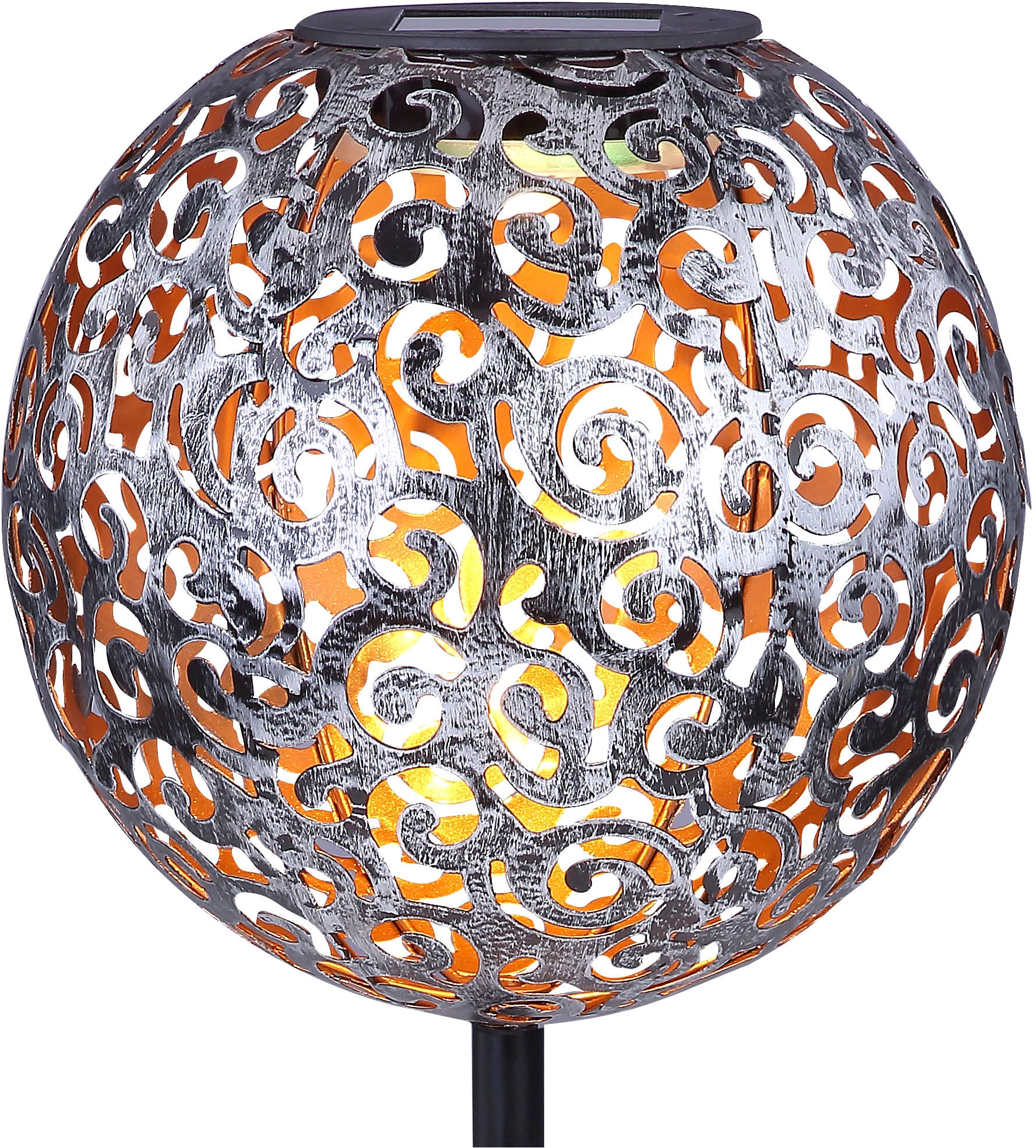 GLOBO LIGHTING LED Solarleuchte »SOLAR« LED-Modul 1 Stk. Warmweiss Solarlampe für Garten, Toller Lichteffekt, Solarkugel mit Erdspiess
