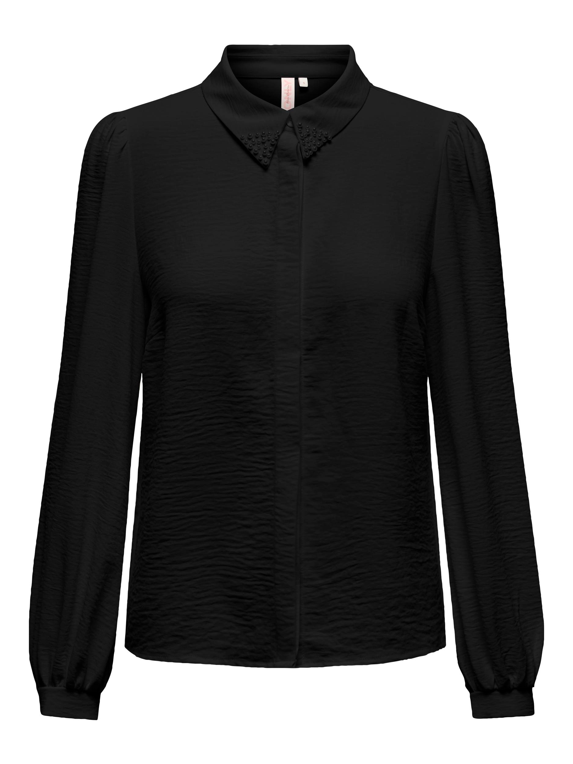 ONLY Blouse chemise »ONLMETTE PEARL LS SHIRT WVN« fibre synthétique, coupe régulière