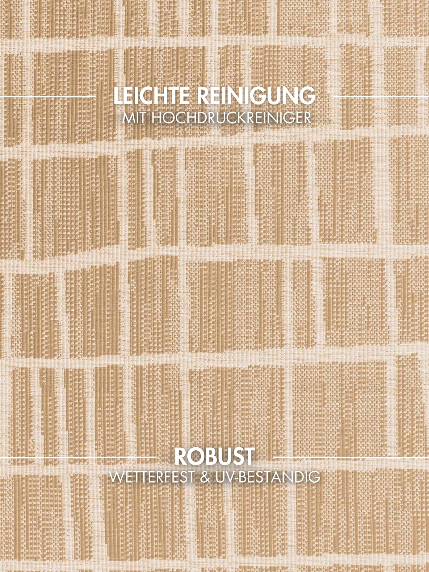 Ted Baker Teppich »Crouch , Wendeteppich« rund 8 mm Höhe Designteppich, Wetterfest, Pflegeleicht, Modern, Wohnzimmer, Terrasse