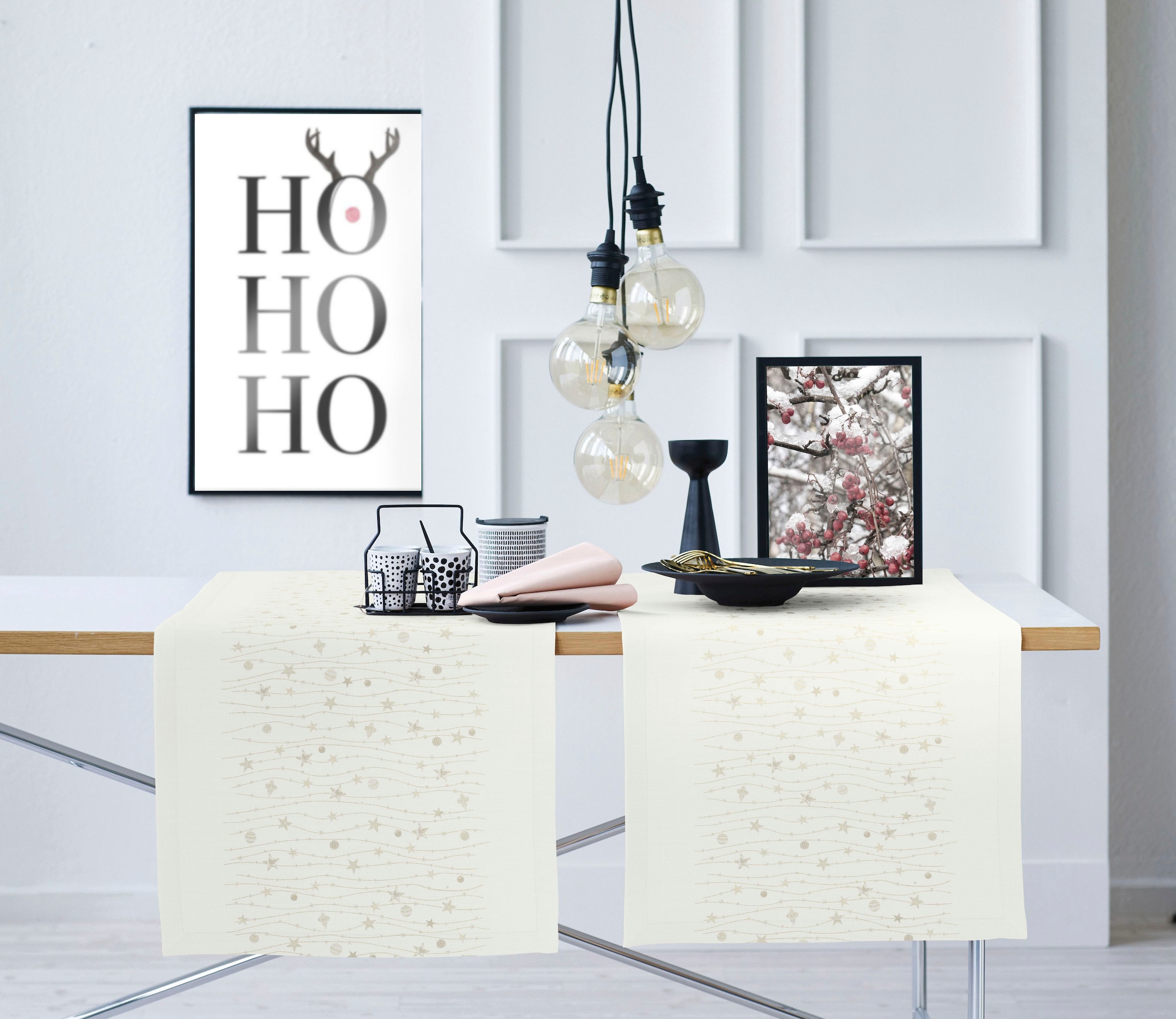 APELT Tischläufer »6301 CHRISTMAS GLAM, Weihnachtsdeko, Weihnachten« Lurex-Jacquardgewebe
