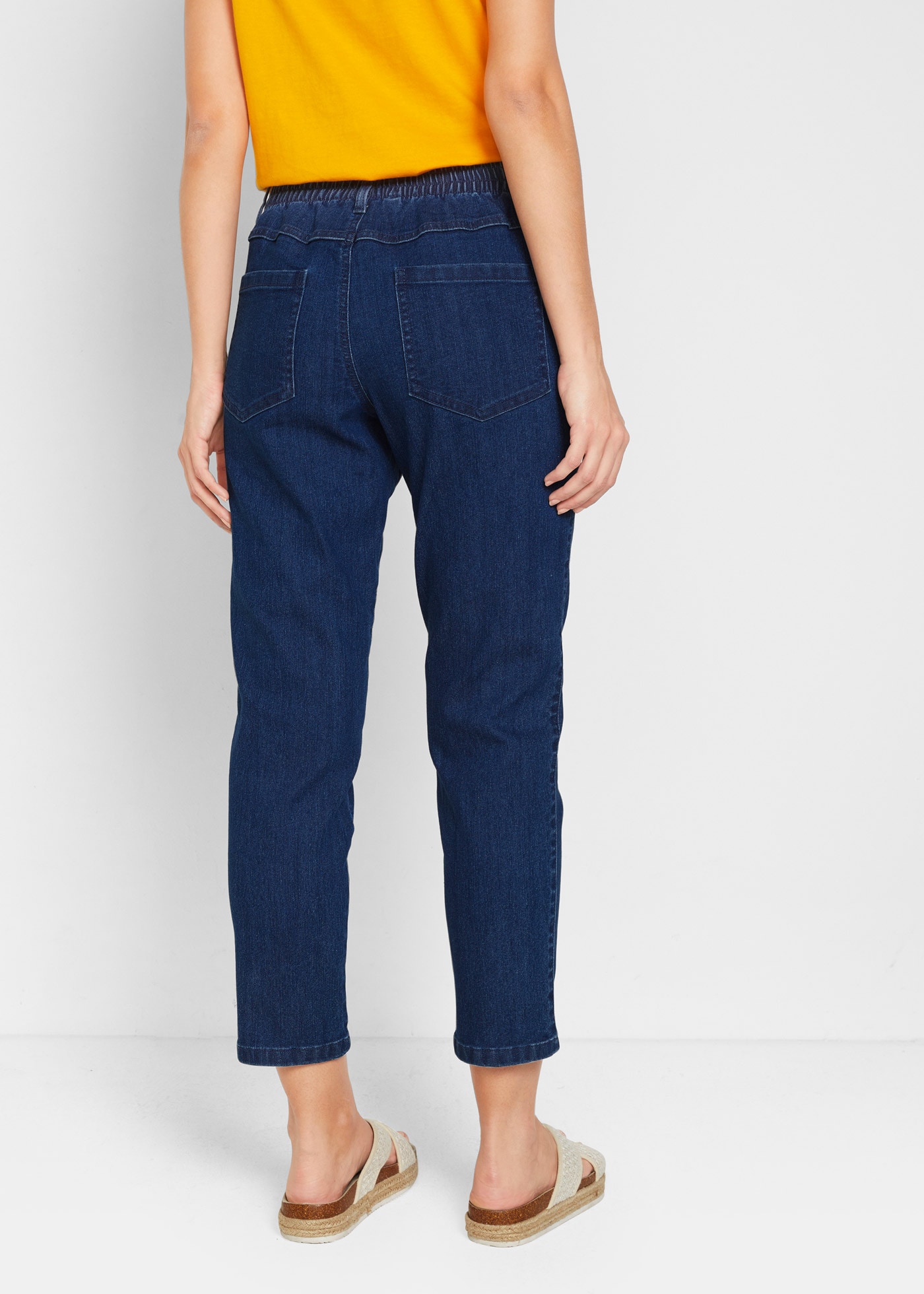 bonprix Straight-Jeans Packung, 2 gerades Bein, mit erhöhtem Gummibund, in Stretch-Qualität