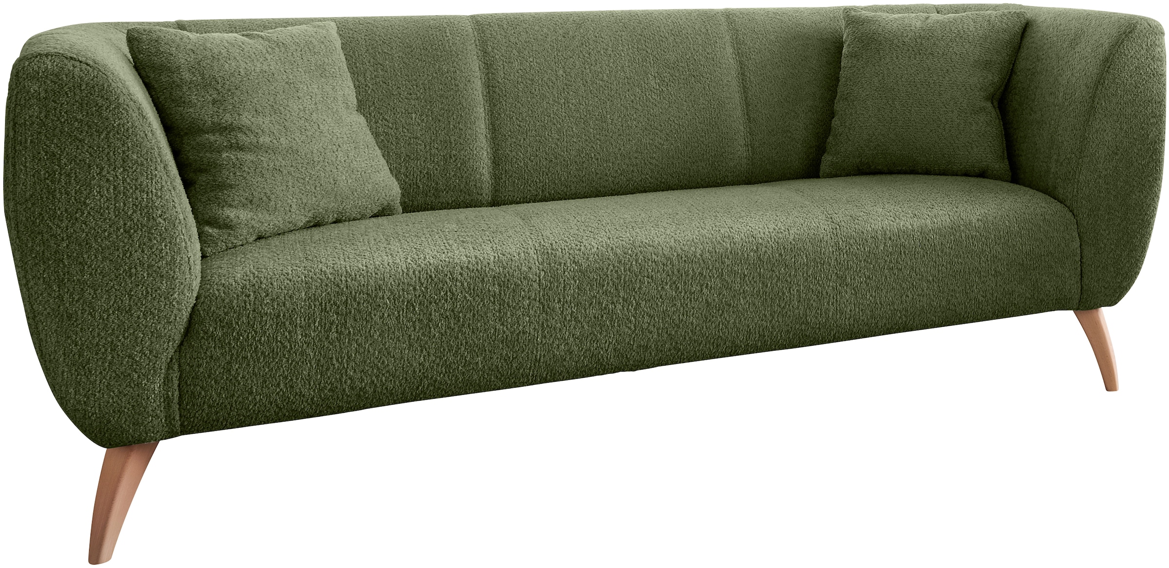 Home affaire Ecksofa »Lazio modern und bequem, schmale Armlehnen, tolle Detailverarbeitung« zwei verschiedene Fussfarben wählbar