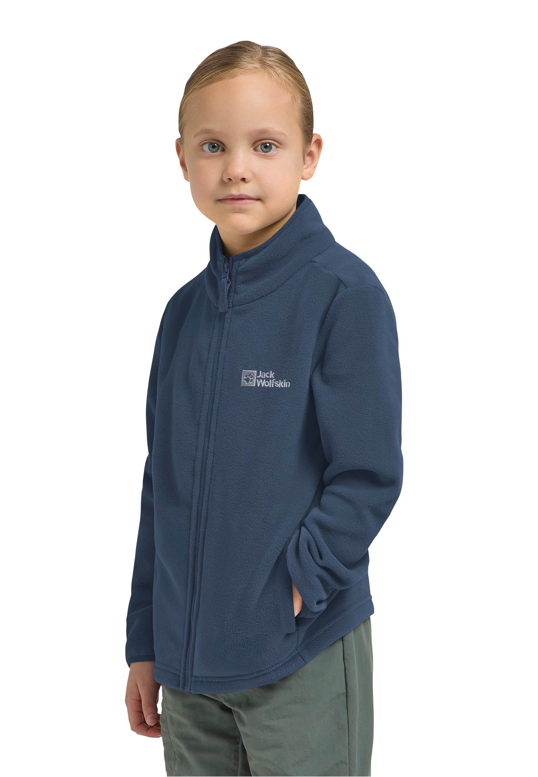 Jack Wolfskin Fleecejacke »TAUNUS JACKET K« Winddicht, wärmend, atmungsaktiv, Übergangsjacke, für Kinder