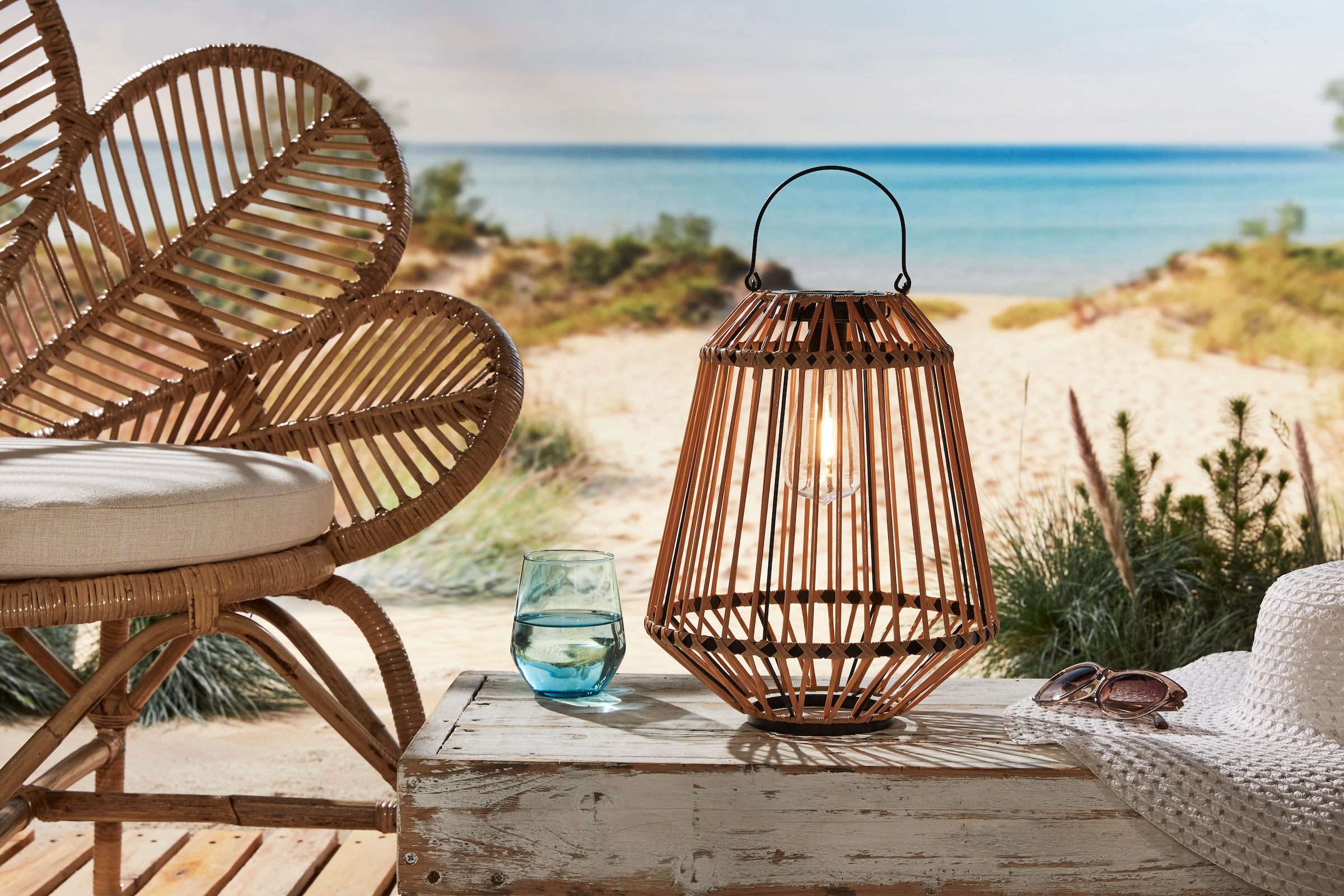 LUXFORM Aussen-Tischleuchte »Solar-Tischlampe - Ibiza - LED - 15 Lumen« LED-Modul 1 Stk. Solarbetrieben