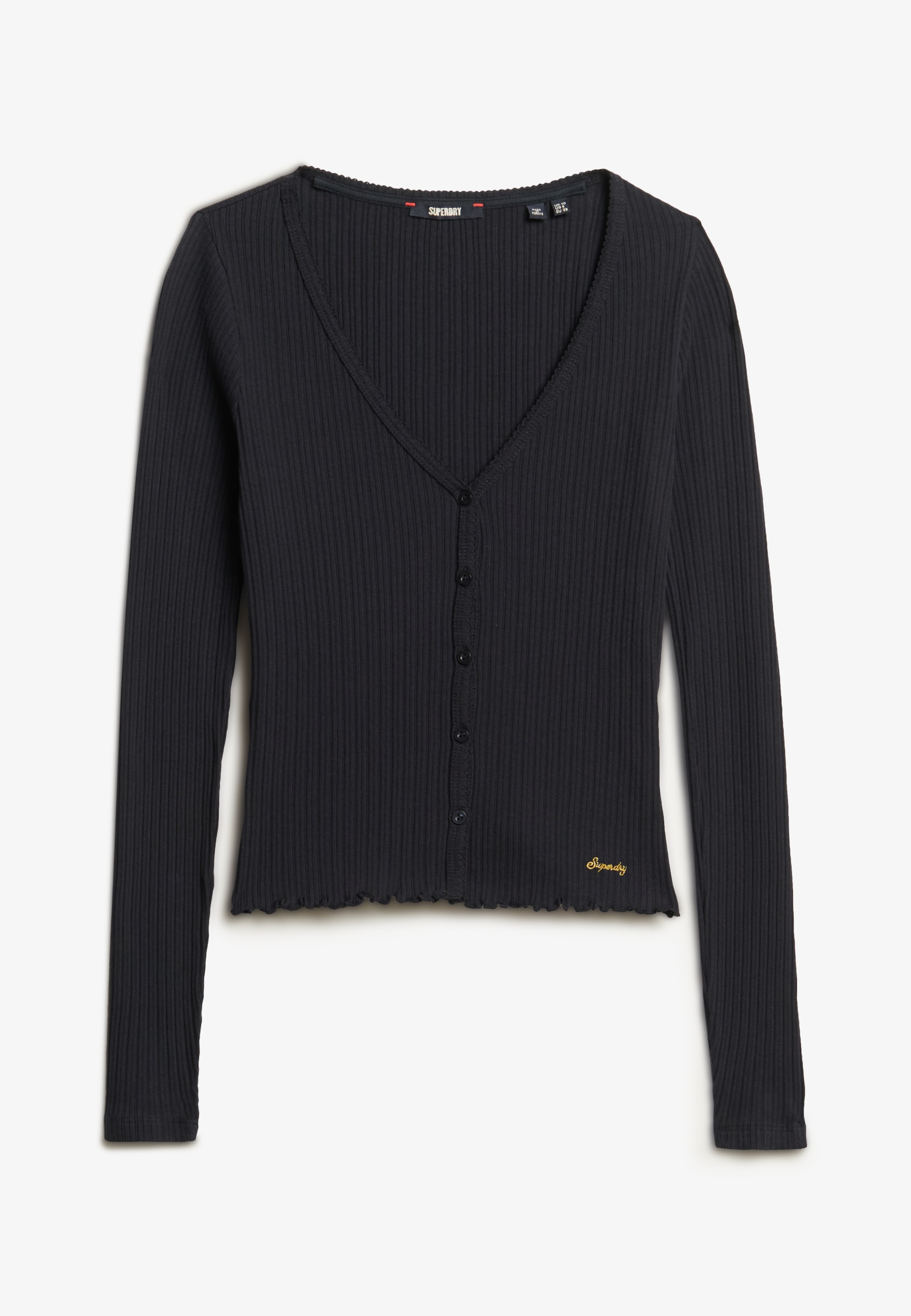 Superdry Langarmshirt »ESSENTIAL BUTTON THRU LS TOP«