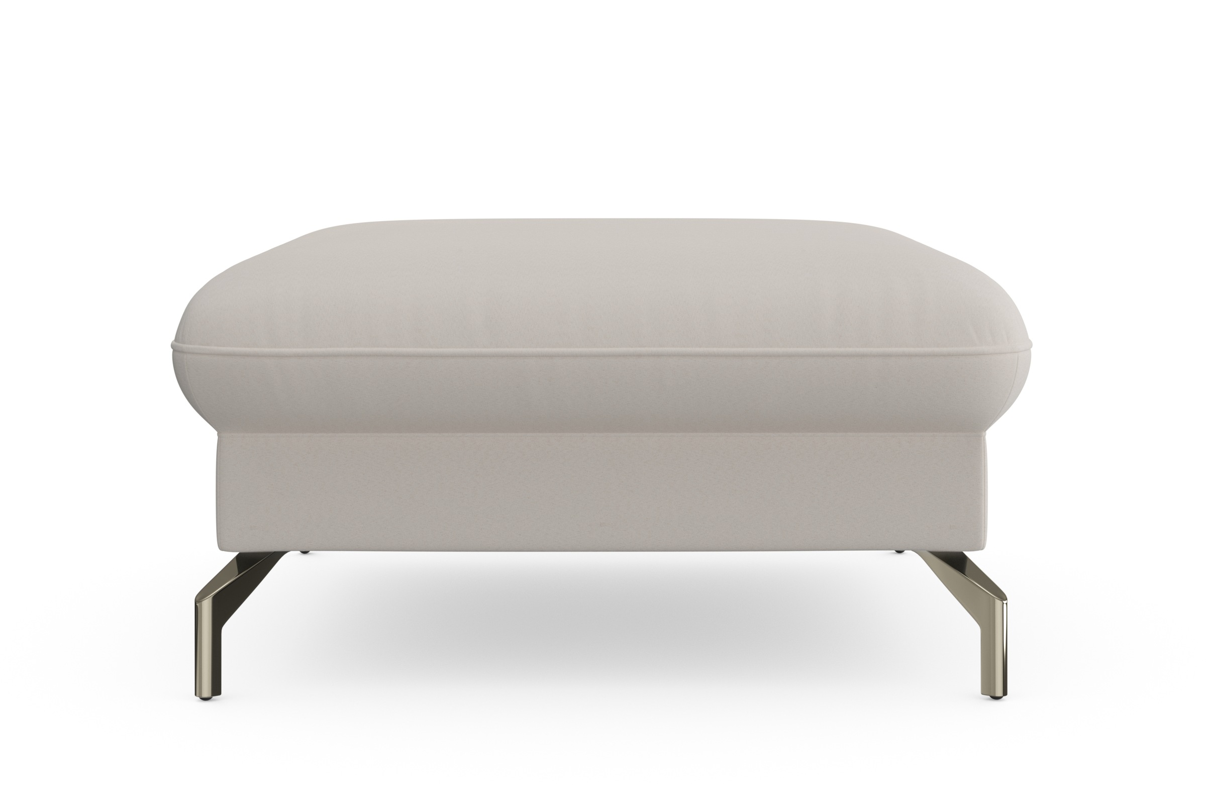 sit&more Hocker »Fashion« inklusive Federkern, mit satinierten Nickelfüssen