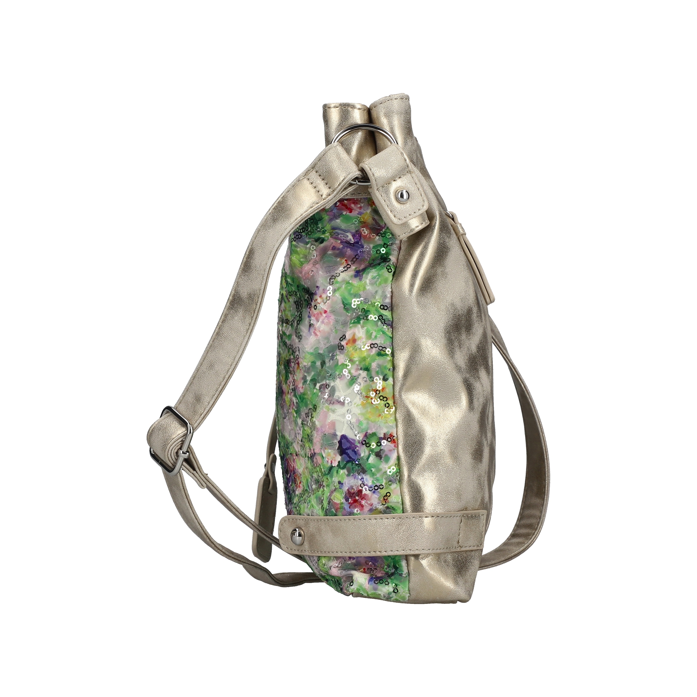 Rieker Sac à bandoulière Sac épaule femme, sac à main aspect métallique