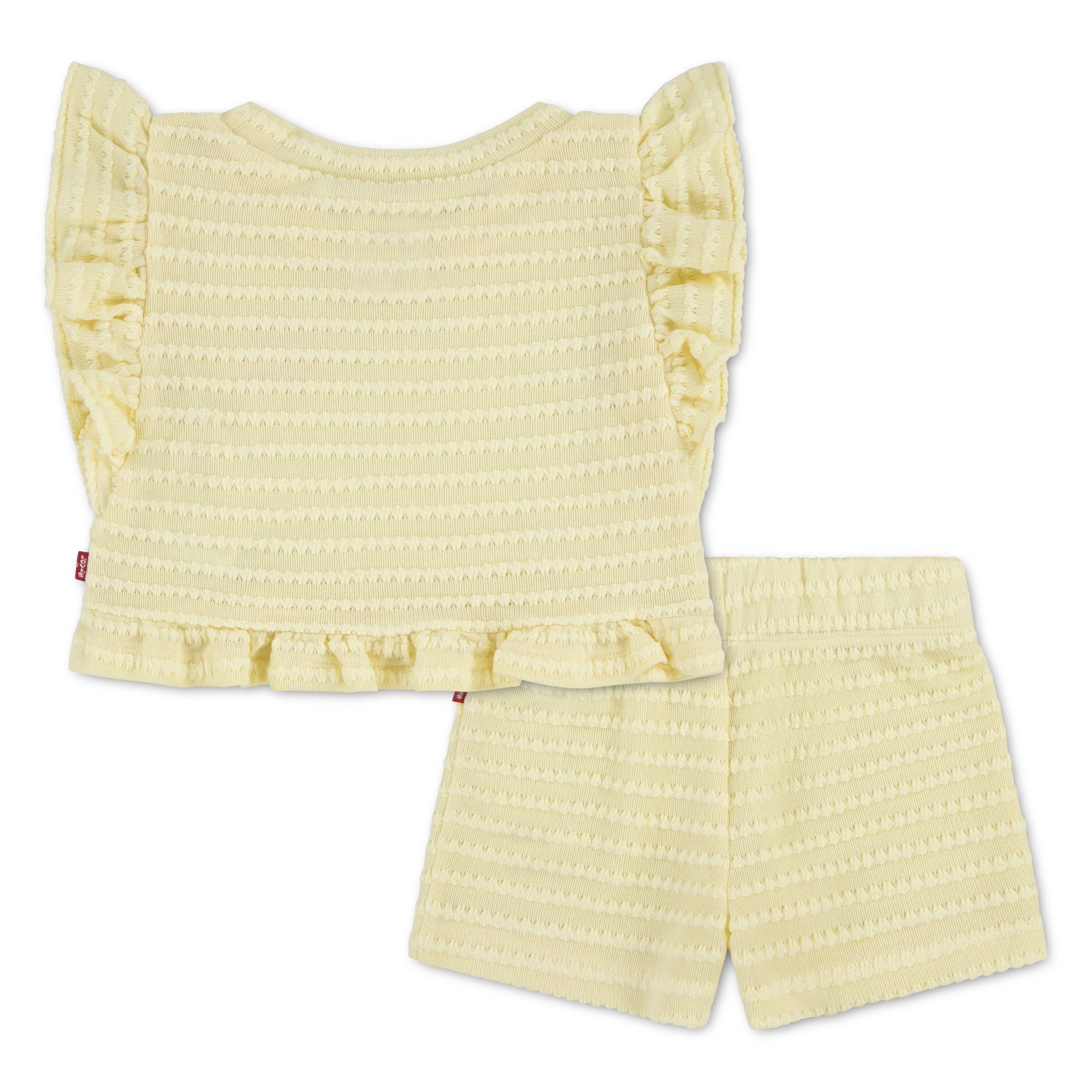 Levi's® Kids Top & short »LVG RUFFLE TOP & SHORT SET« Ensemble, 2 avec structure et volants, pour filles