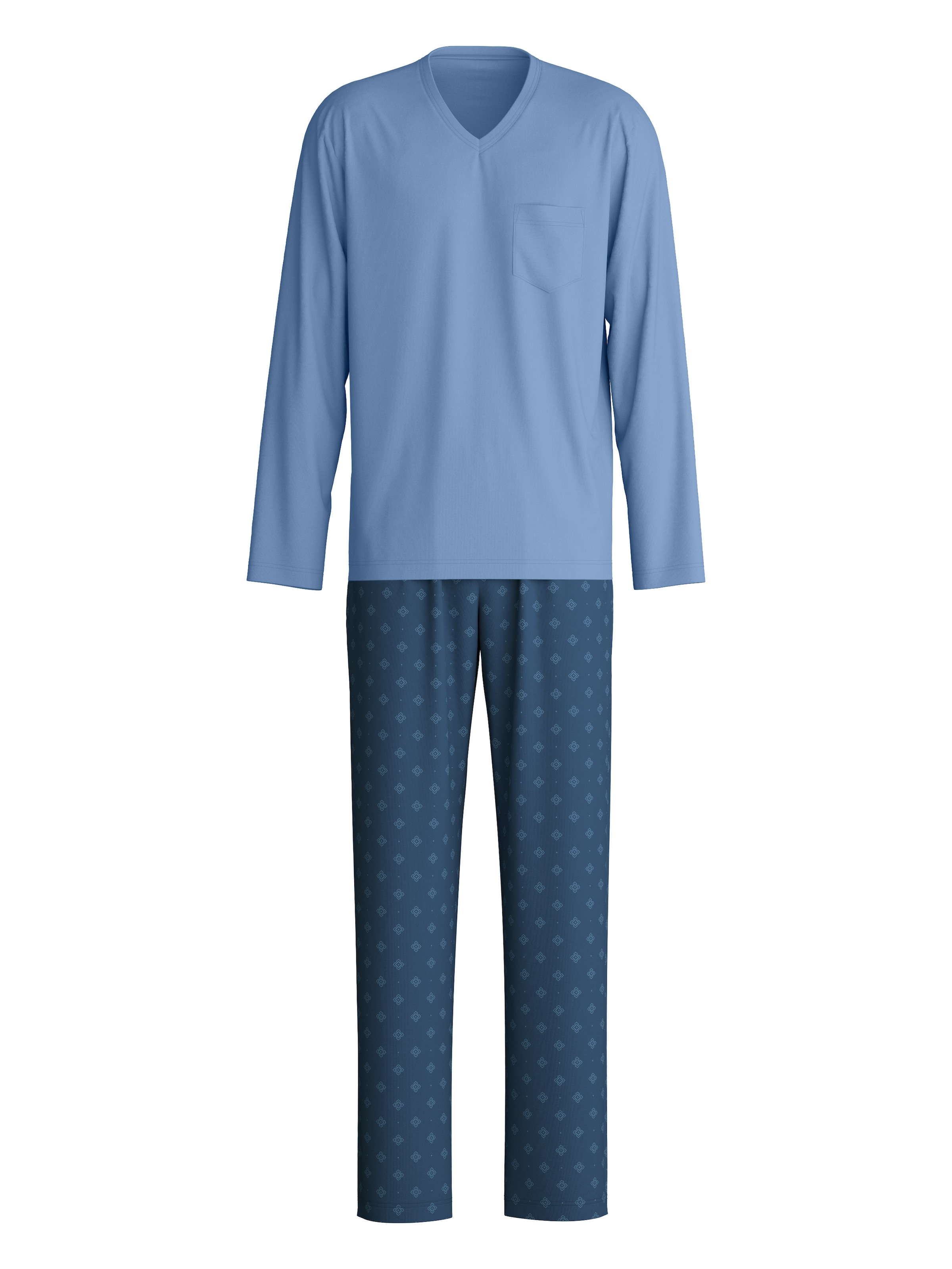 CALIDA Pyjama »Relax Imprint 2« 2 respirant, coton, léger, jersey simple doux
