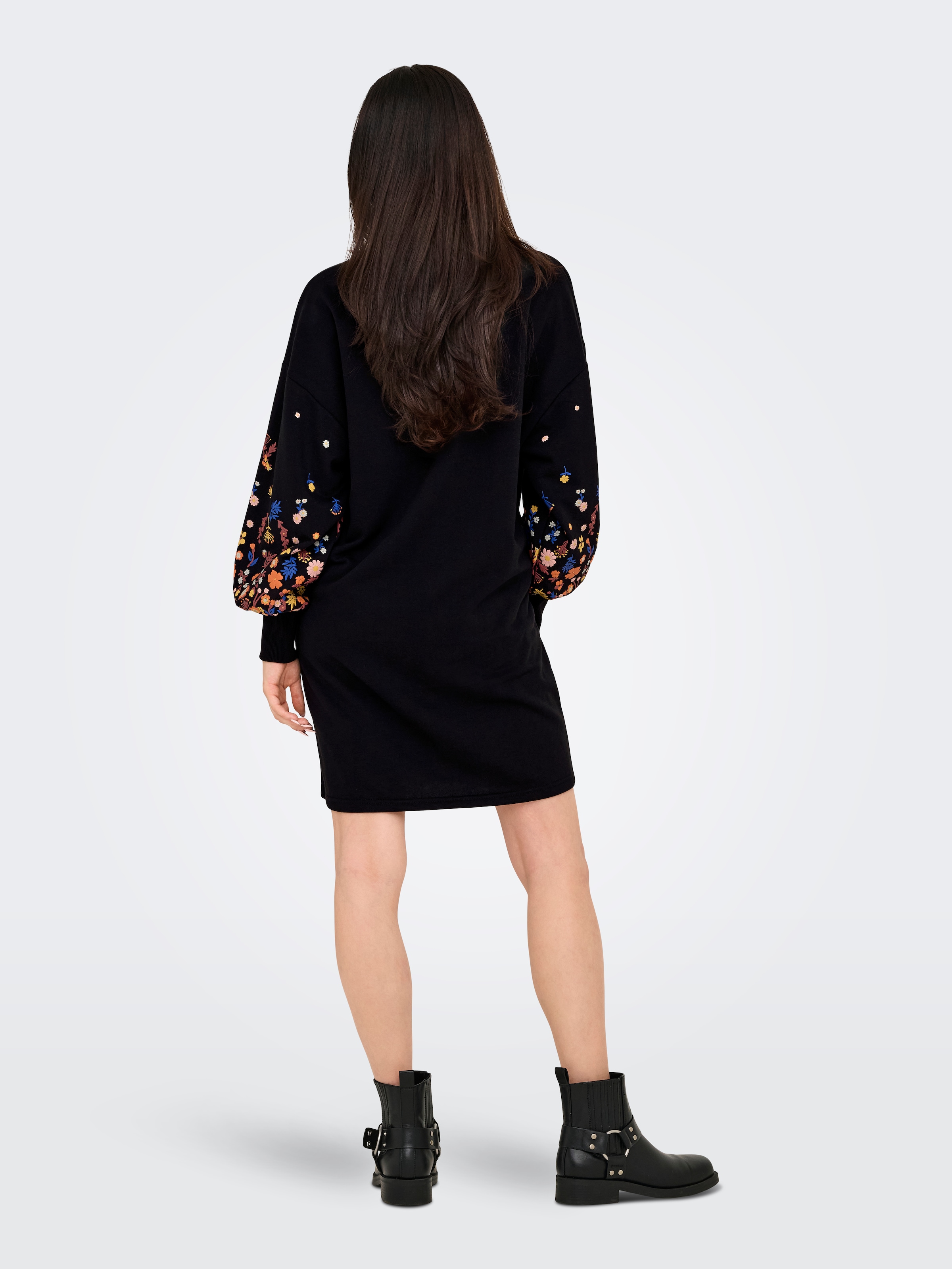 ONLY Sweatkleid »ONLBROOKE LS SHORT DRESS FLOWER SWT NOOS«